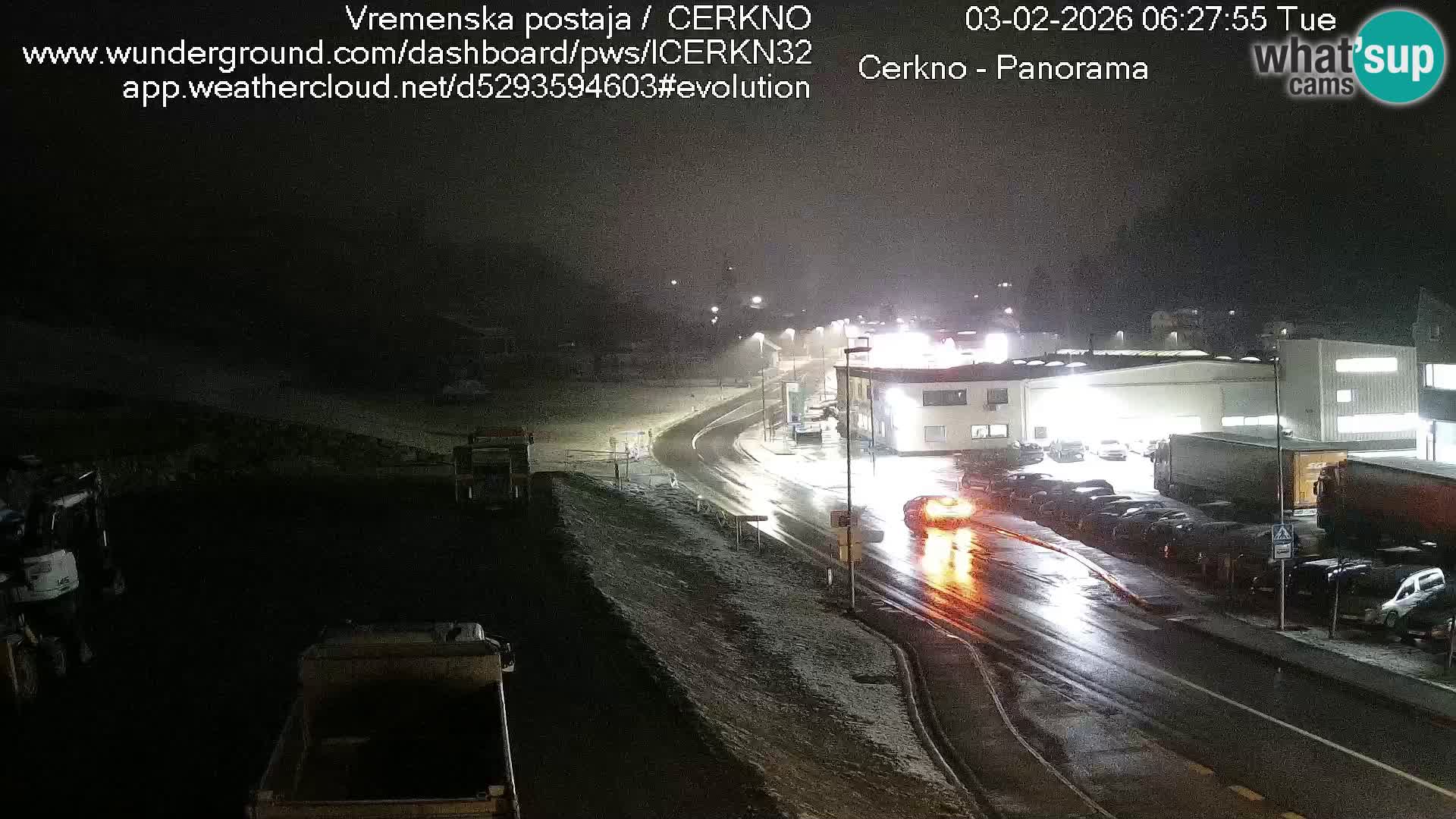 Webcam en direct – Entrée de la ville de Cerkno