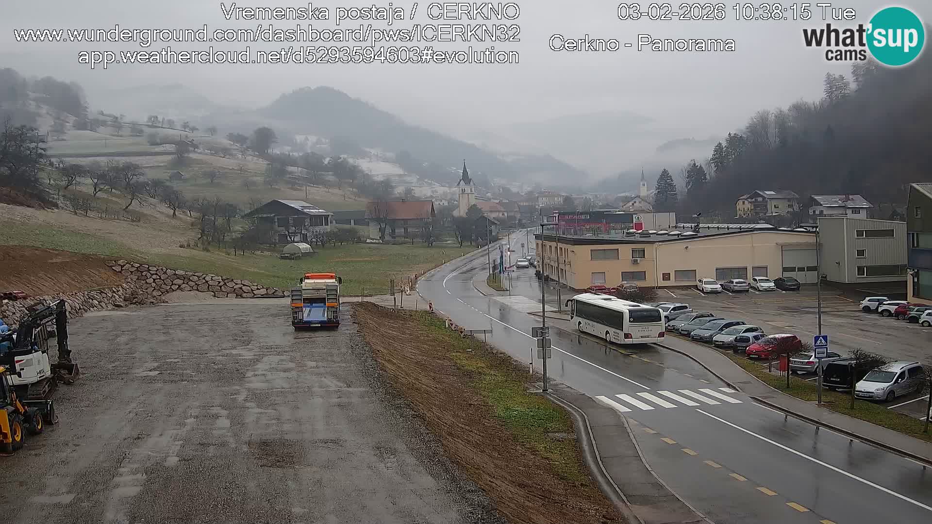 Cerkno entrada a la ciudad Webcam en vivo