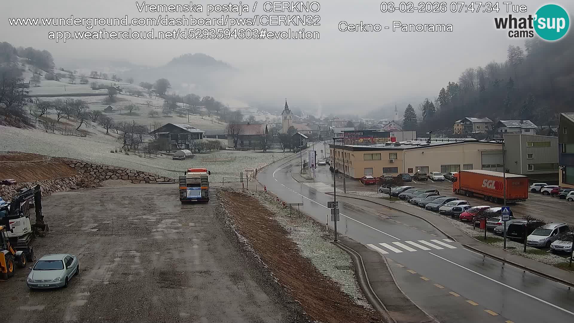 Cerkno entrada a la ciudad Webcam en vivo