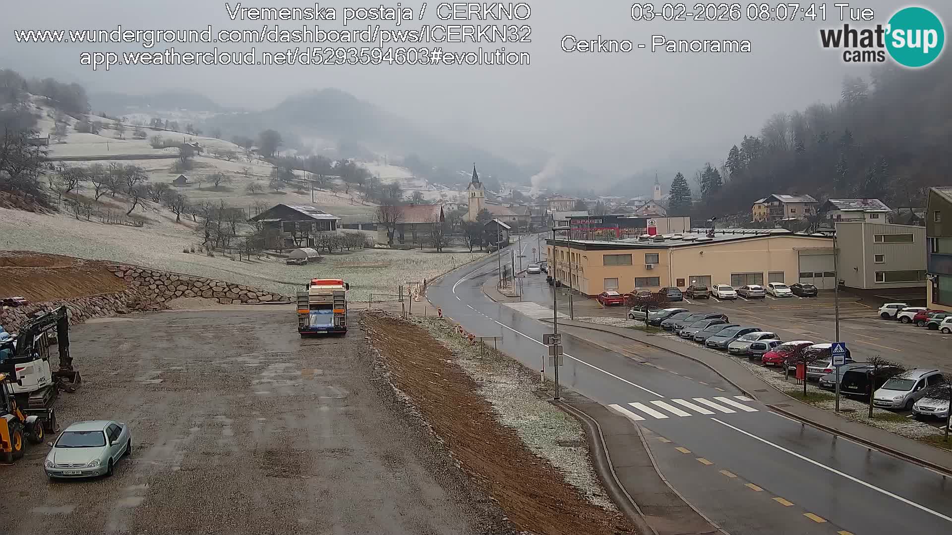 Cerkno entrada a la ciudad Webcam en vivo