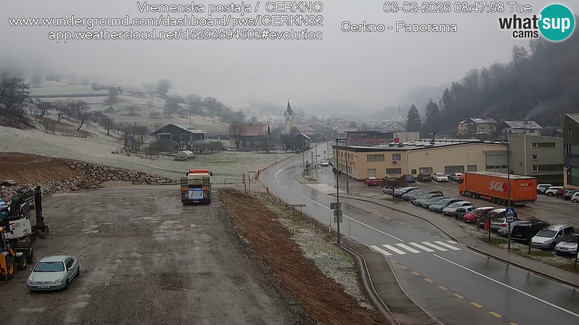 Cerkno city entrance Live Webcam