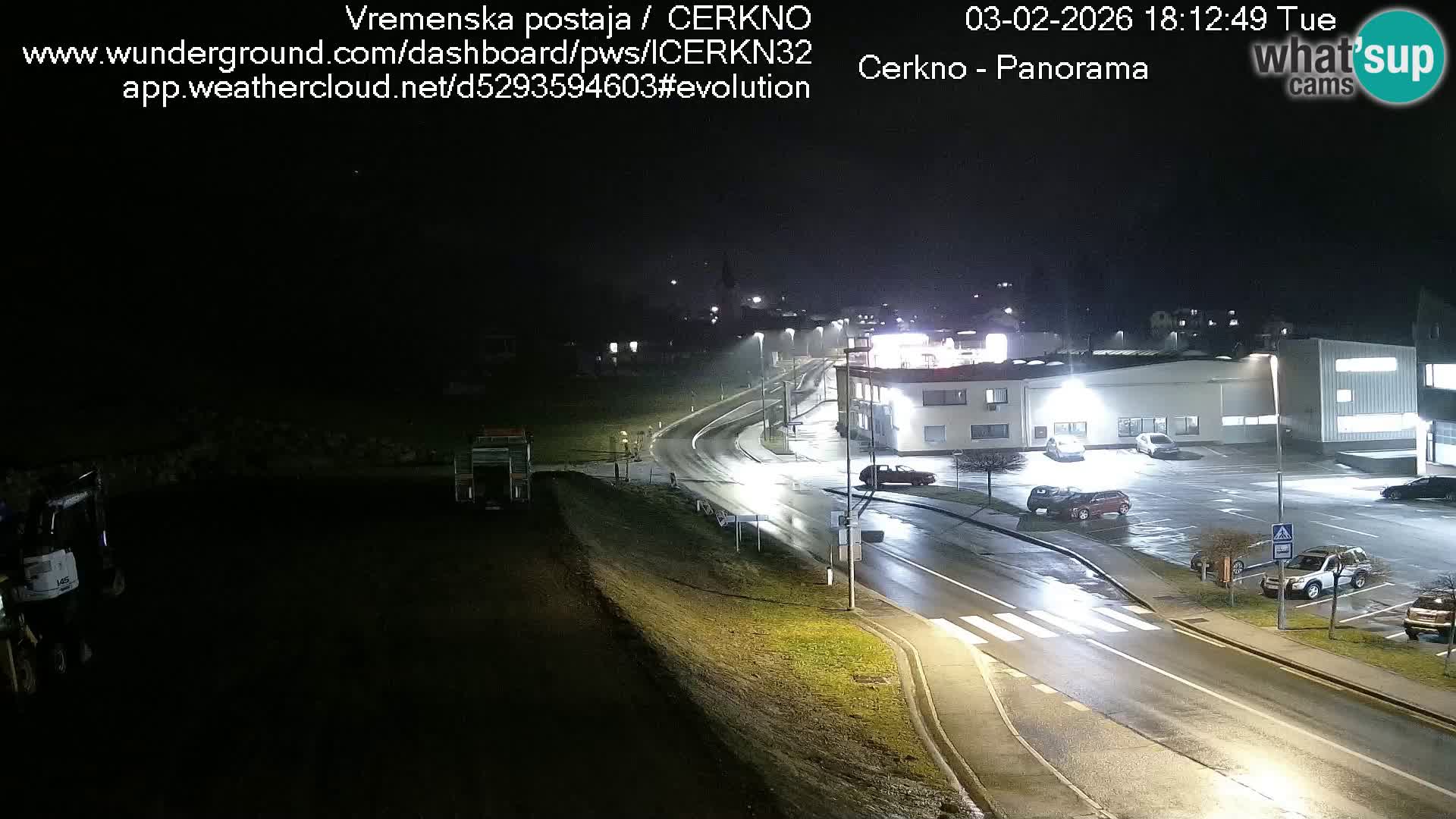 Cerkno entrada a la ciudad Webcam en vivo
