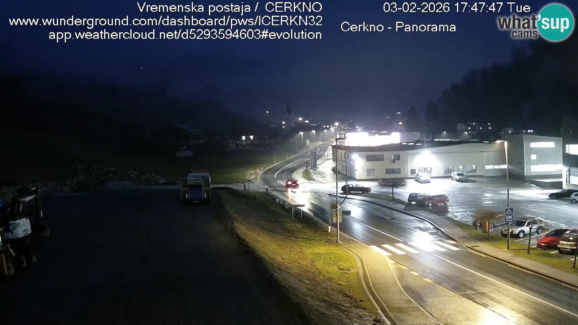Cerkno city entrance Live Webcam