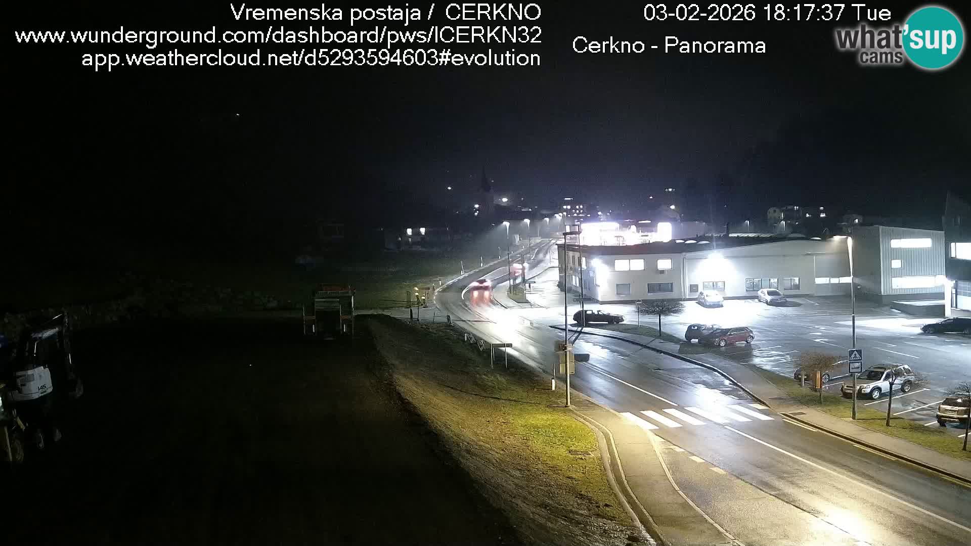Cerkno city entrance Live Webcam