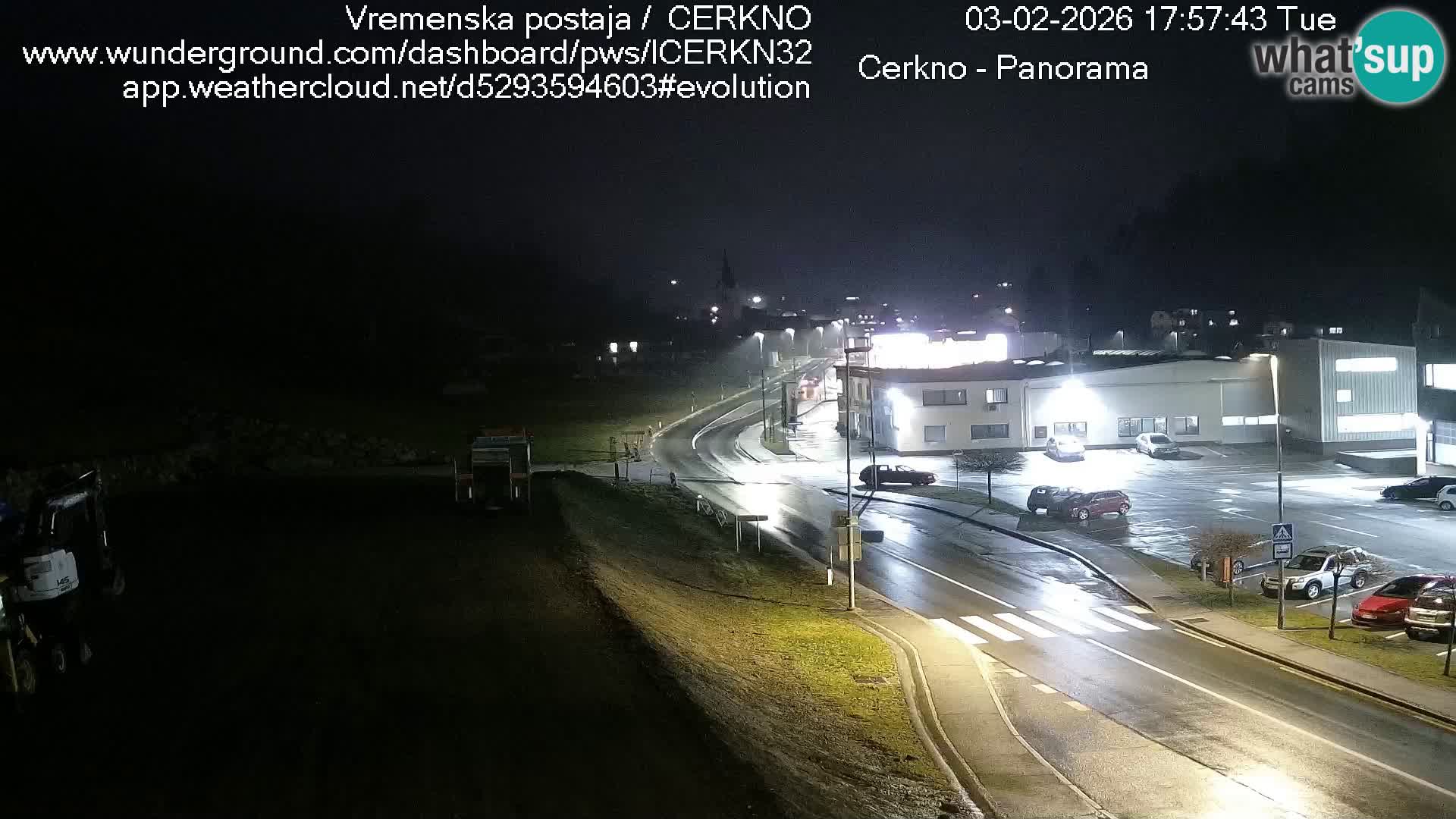 Webcam en direct – Entrée de la ville de Cerkno