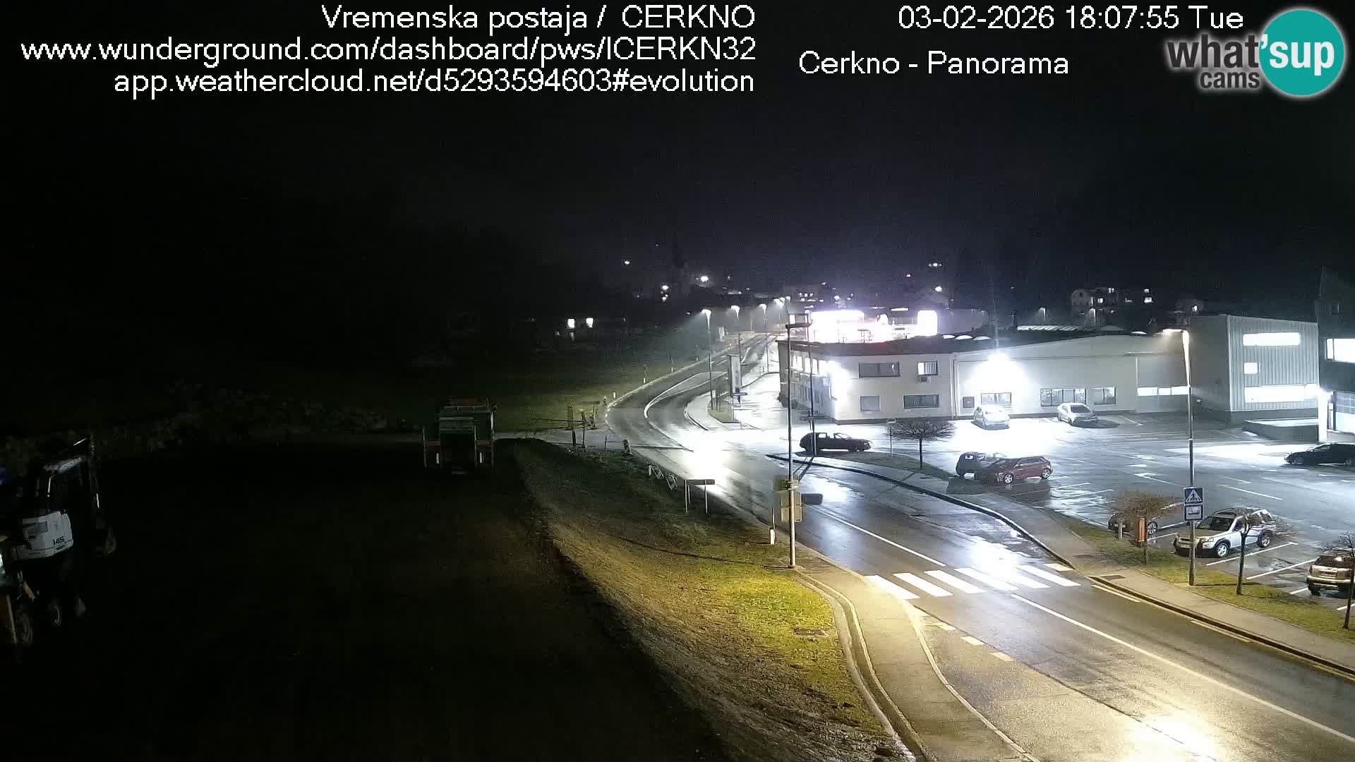 Cerkno city entrance Live Webcam