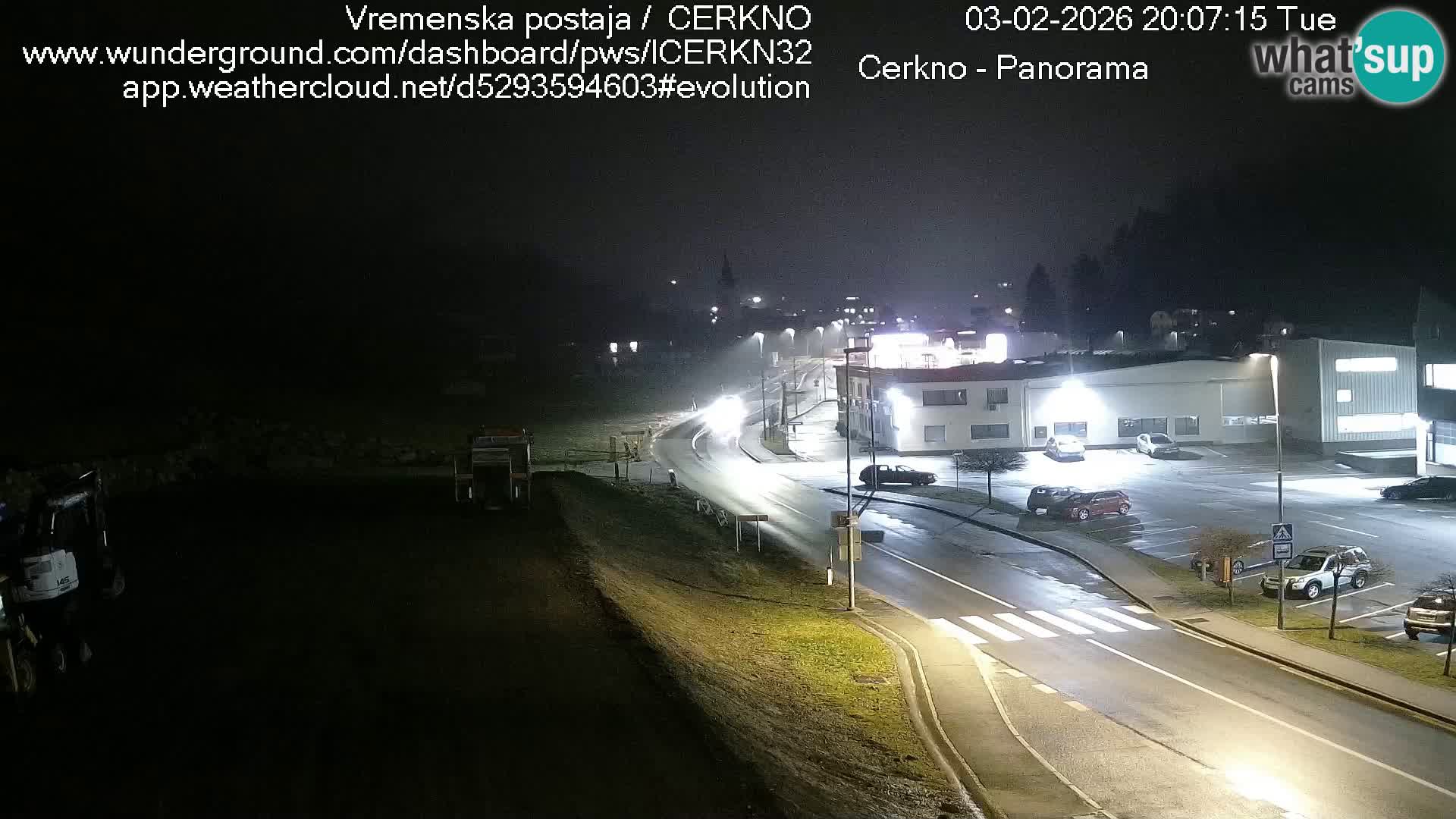 Cerkno entrada a la ciudad Webcam en vivo