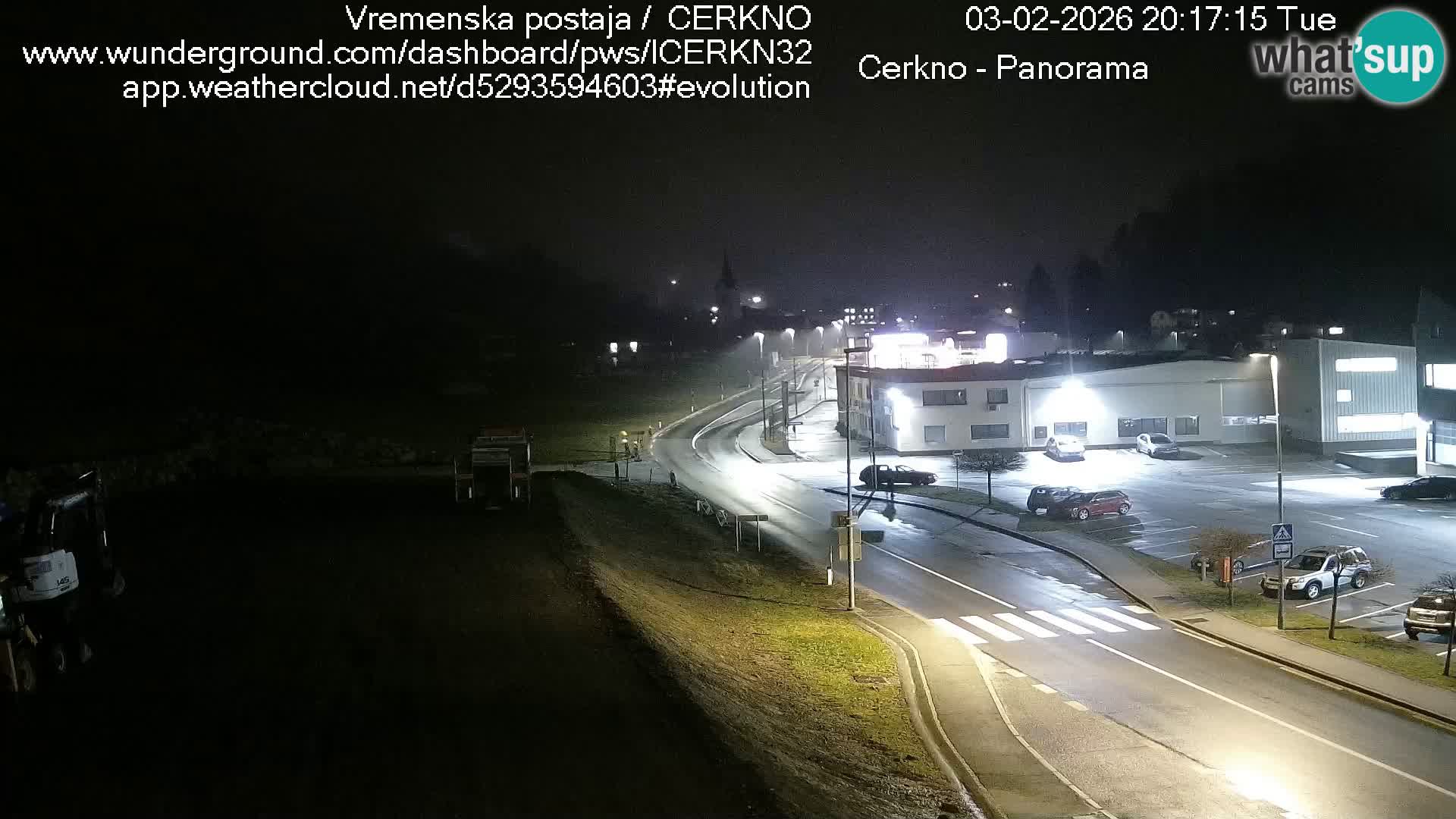 Webcam en direct – Entrée de la ville de Cerkno
