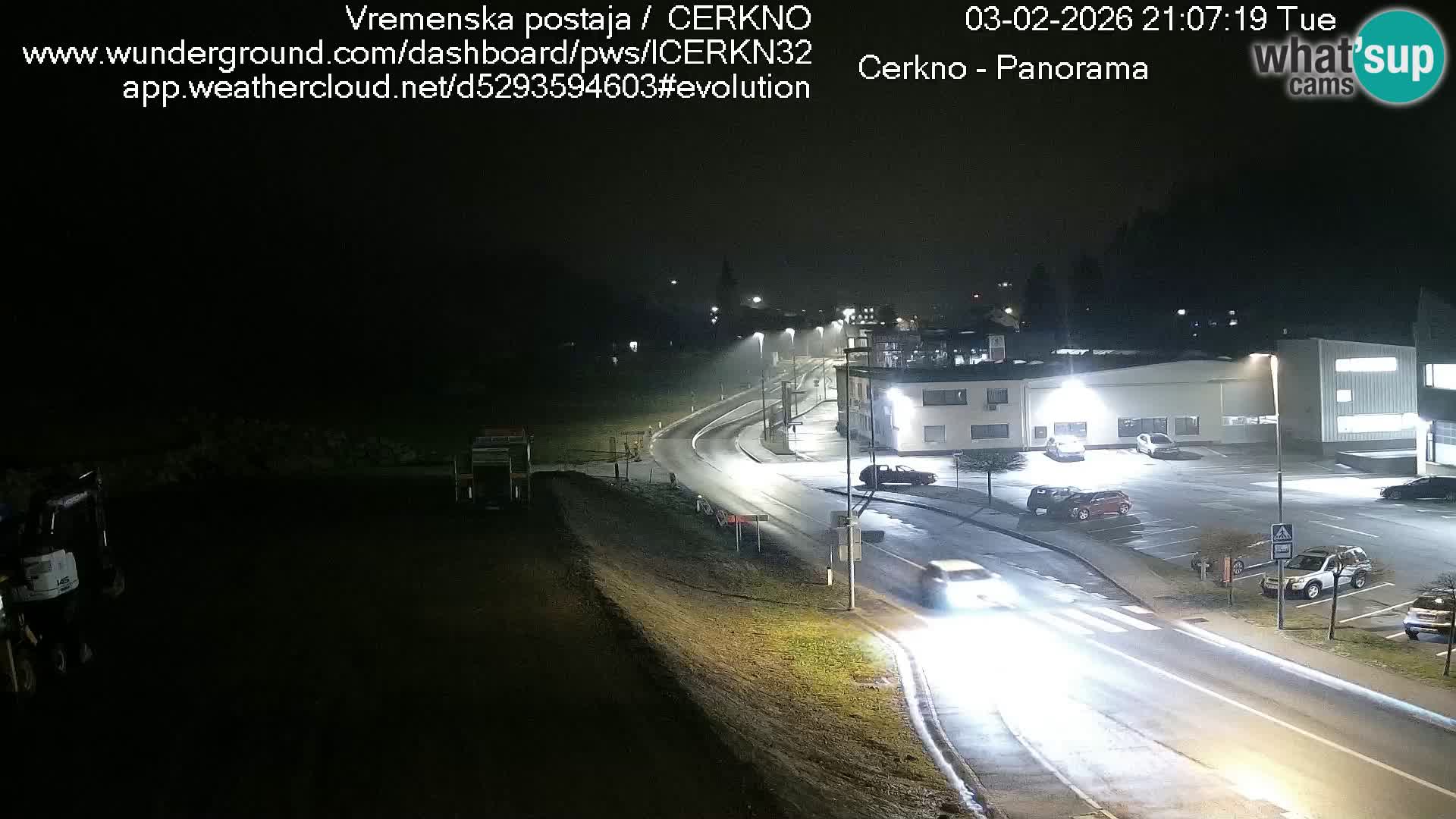 Webcam en direct – Entrée de la ville de Cerkno
