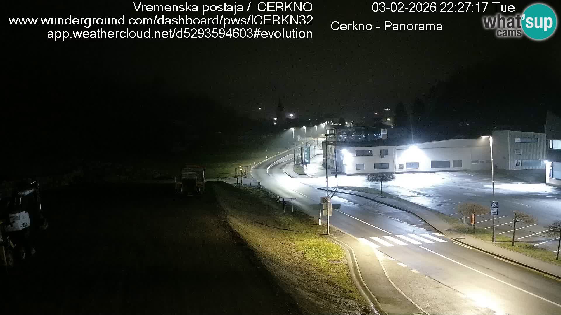 Cerkno city entrance Live Webcam