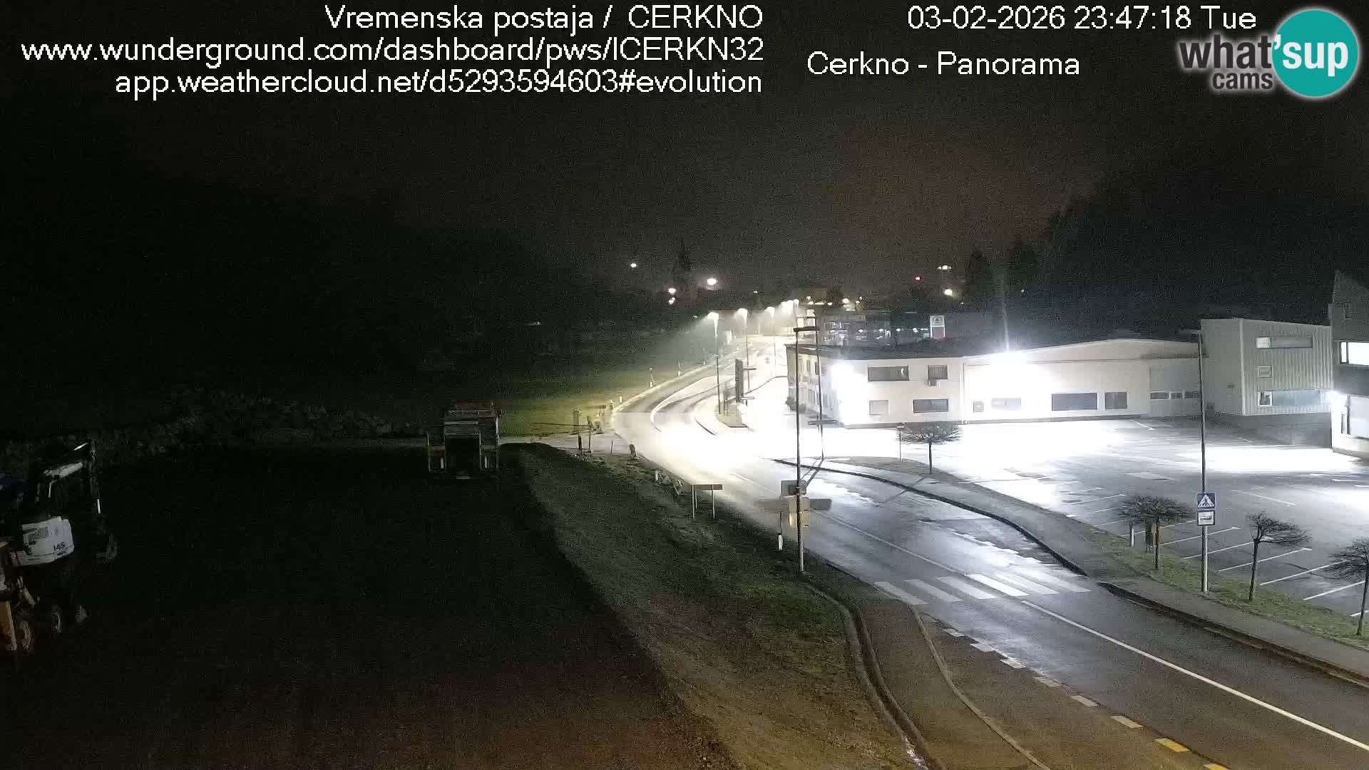Webcam en direct – Entrée de la ville de Cerkno