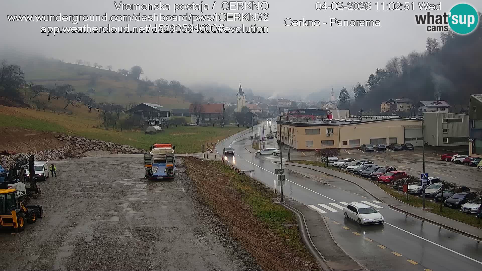 Webcam en direct – Entrée de la ville de Cerkno