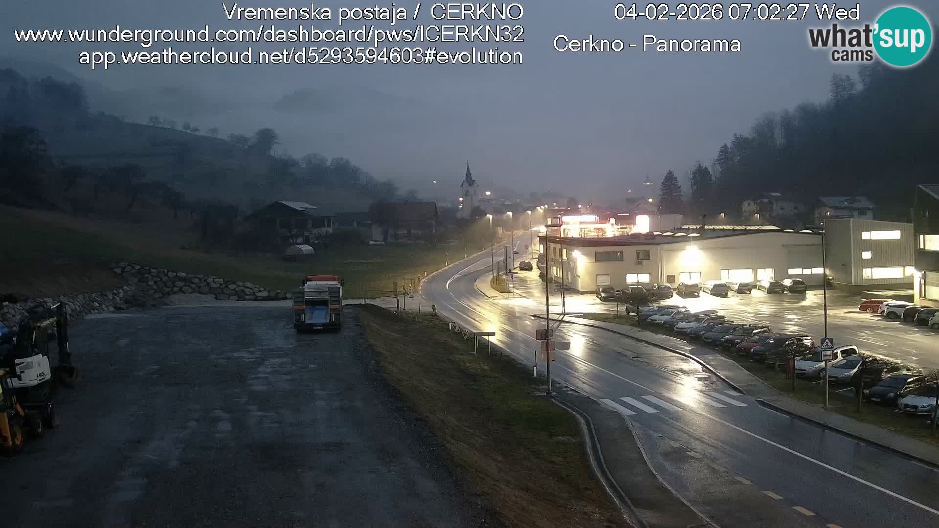 Cerkno city entrance Live Webcam