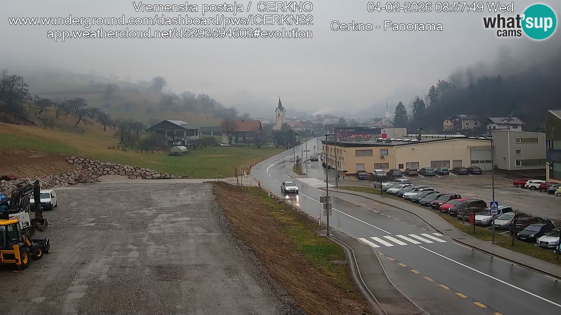 Cerkno city entrance Live Webcam