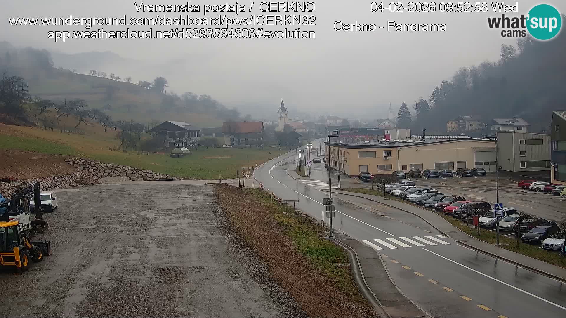 Webcam en direct – Entrée de la ville de Cerkno