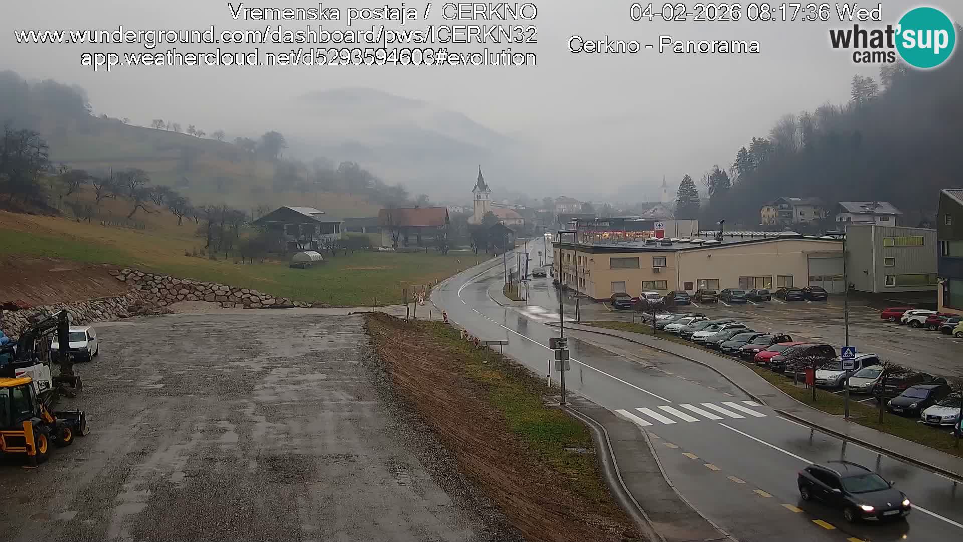 Cerkno city entrance Live Webcam