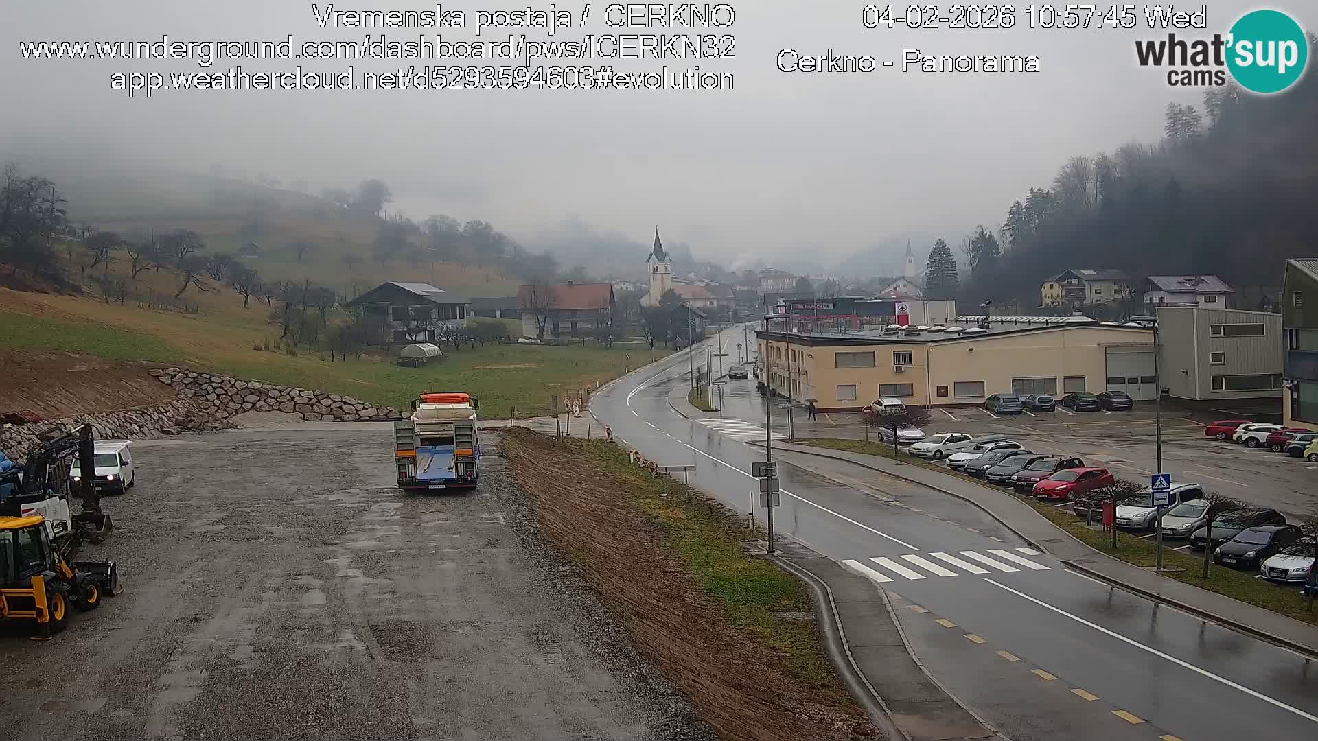Cerkno city entrance Live Webcam