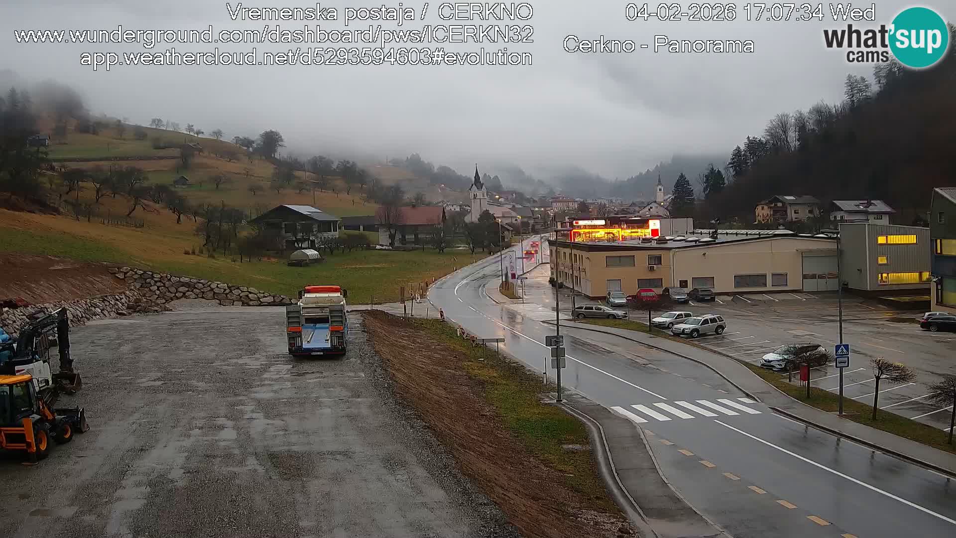 Cerkno city entrance Live Webcam