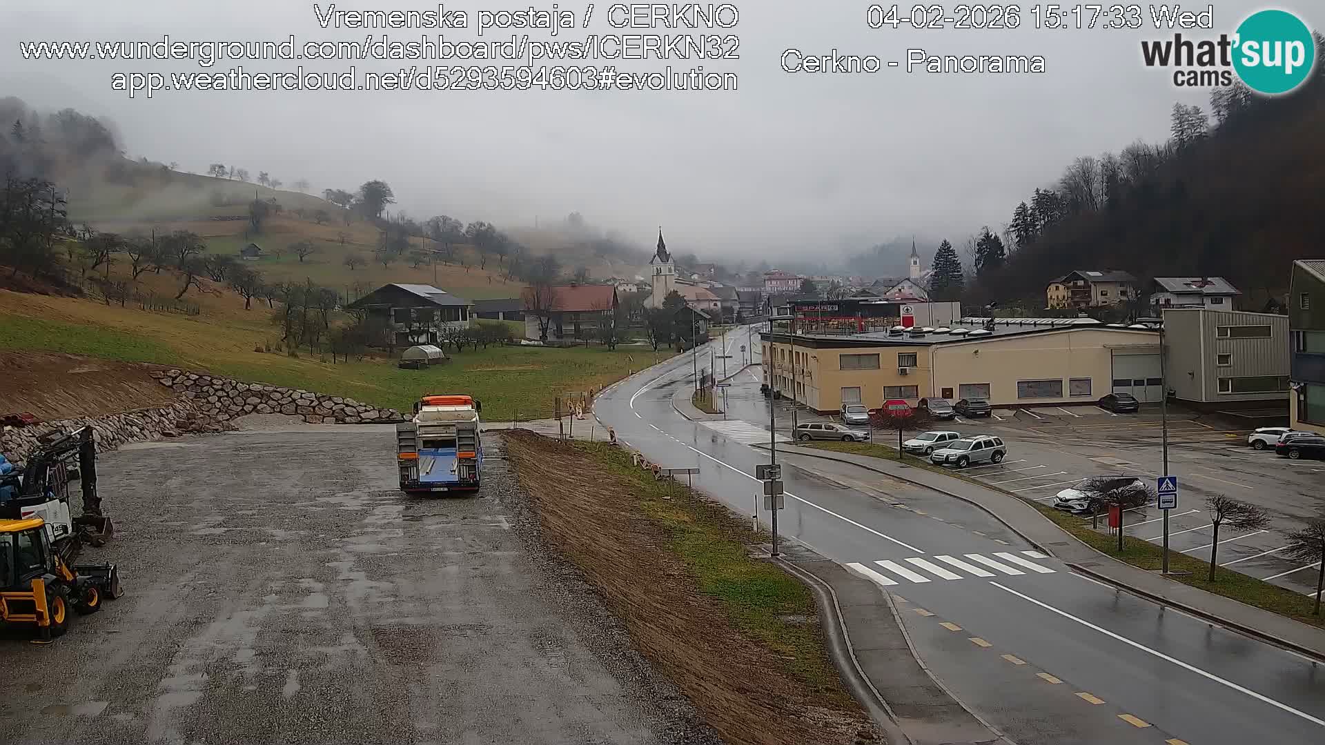 Cerkno city entrance Live Webcam