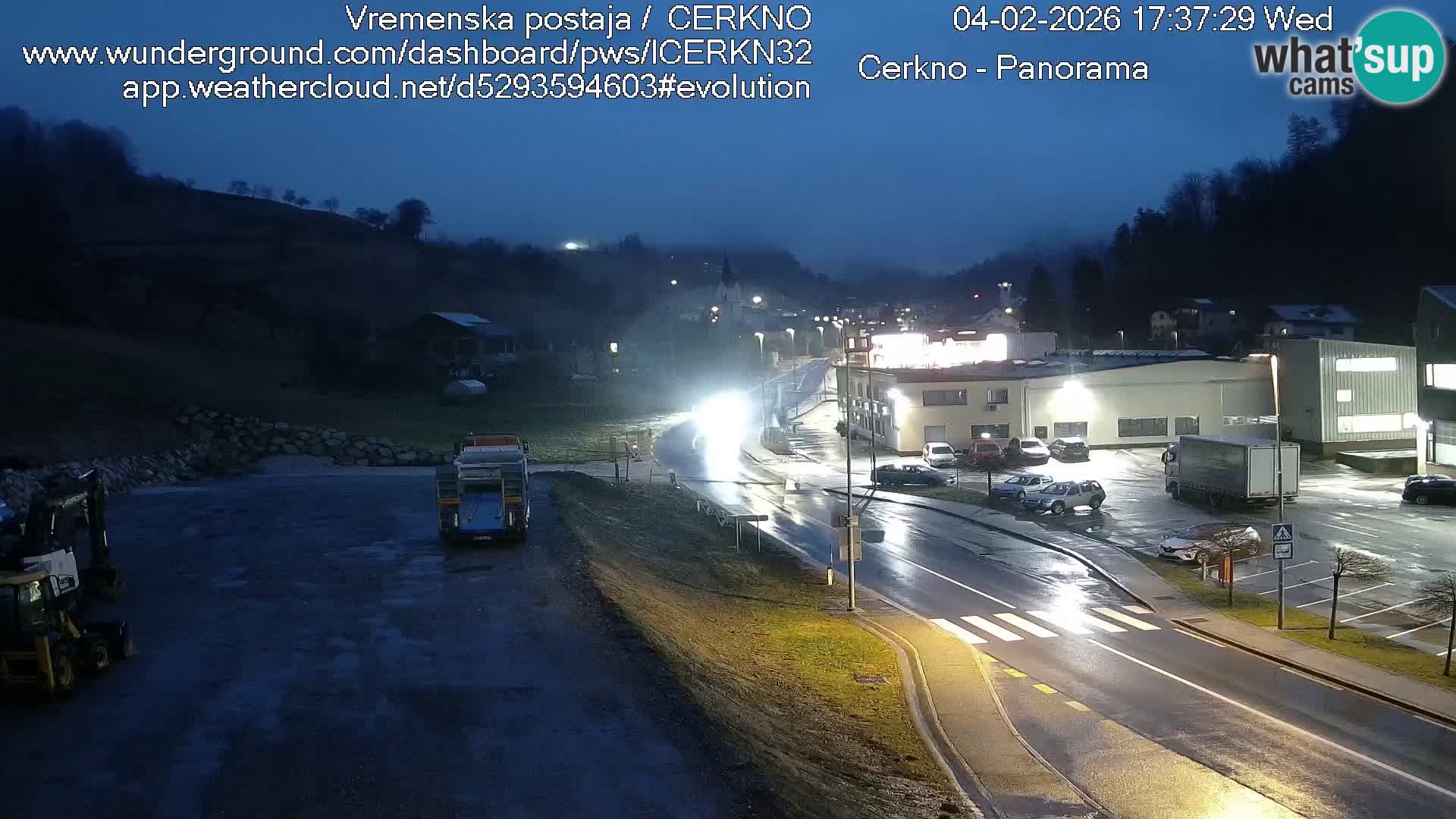 Cerkno city entrance Live Webcam