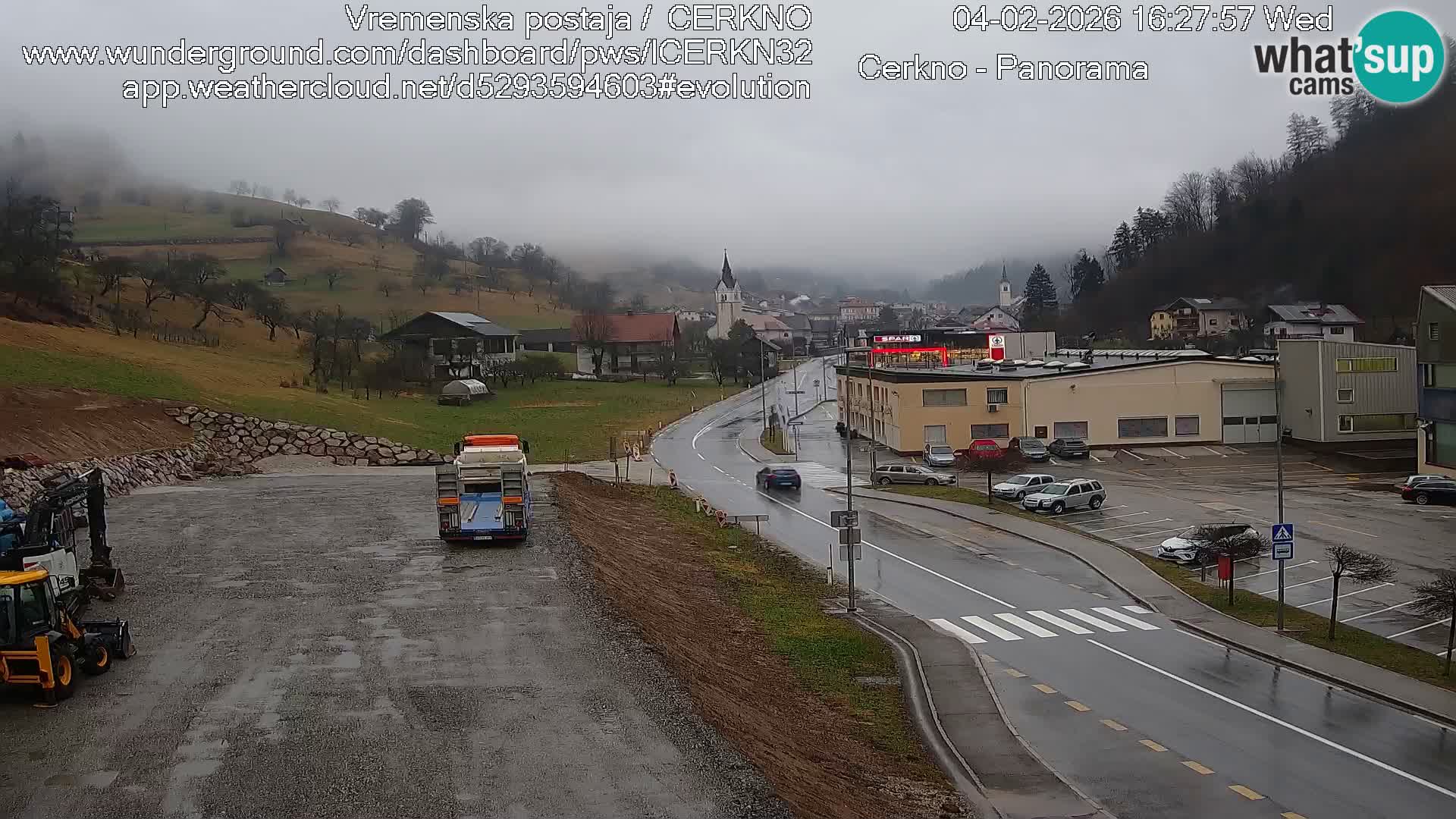 Cerkno city entrance Live Webcam