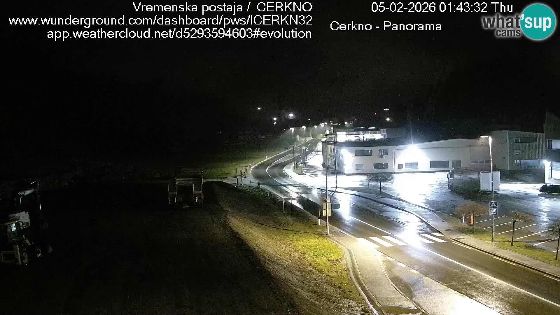 Webcam en direct – Entrée de la ville de Cerkno