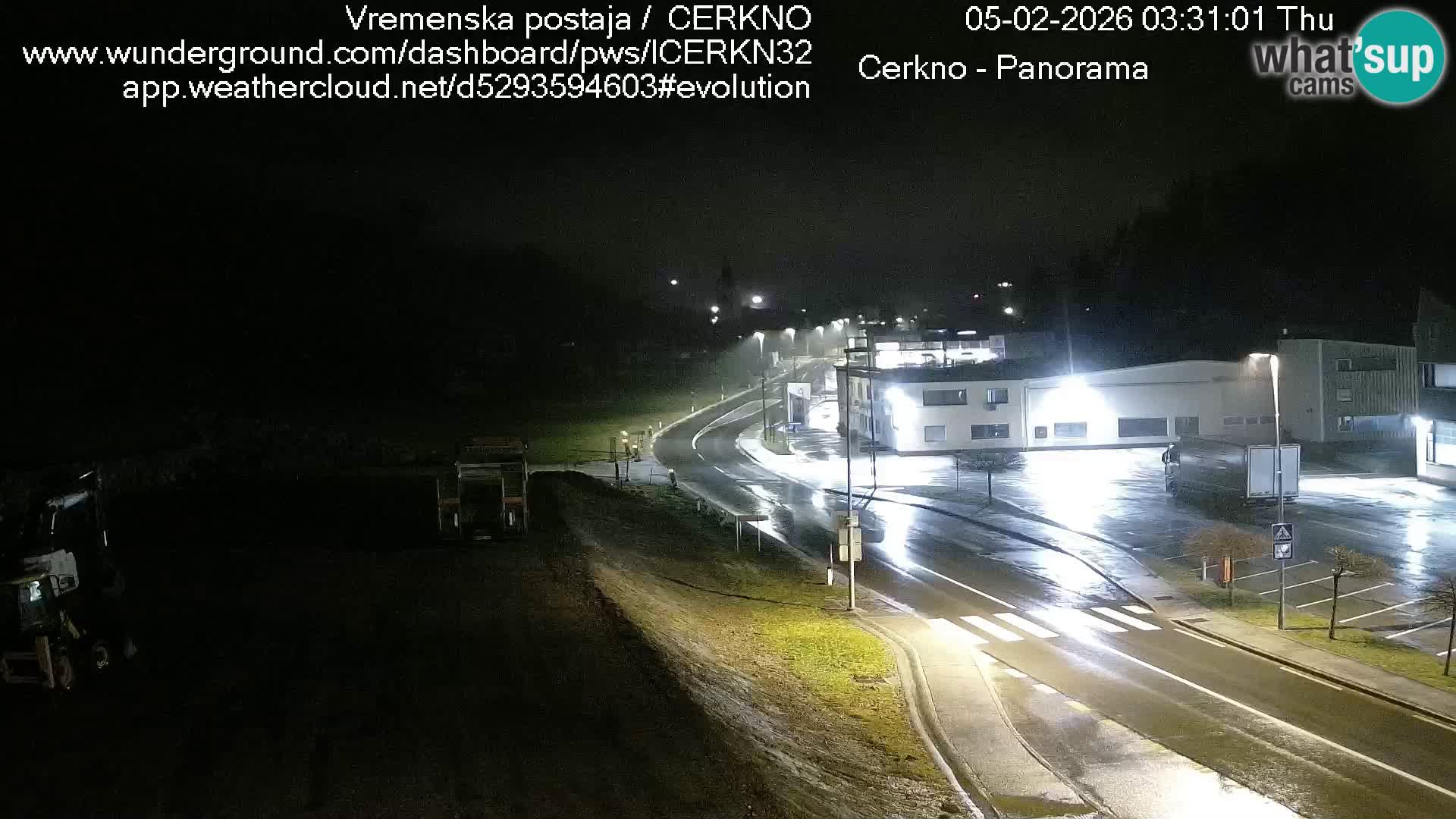 Cerkno city entrance Live Webcam