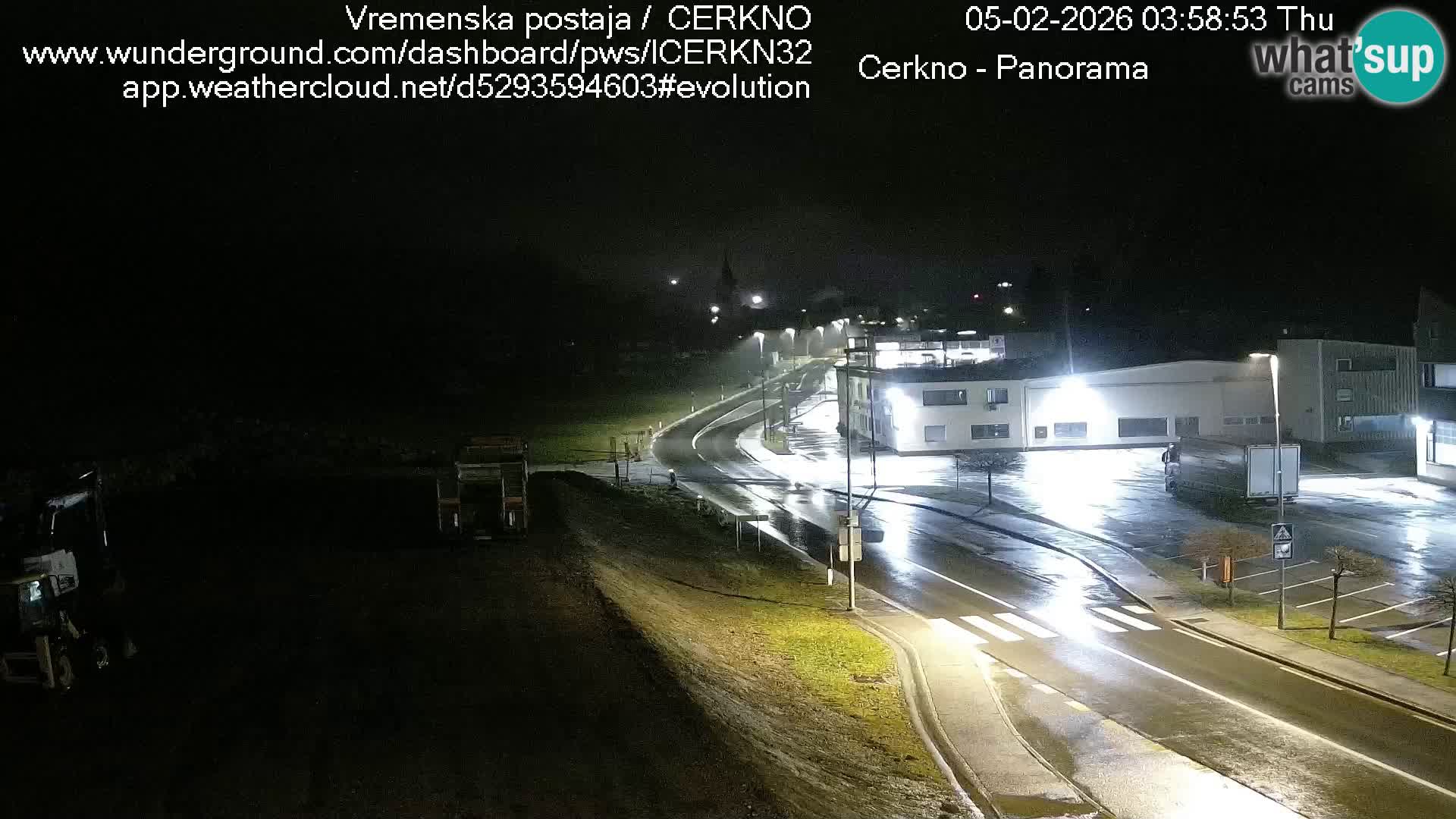 Webcam en direct – Entrée de la ville de Cerkno