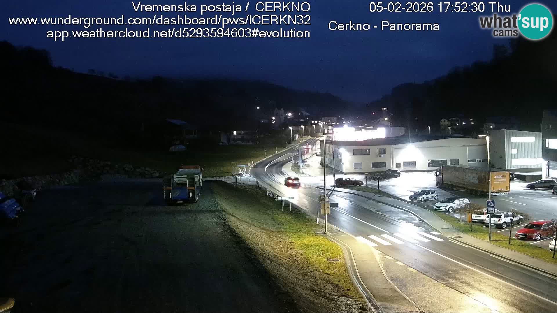 Cerkno city entrance Live Webcam