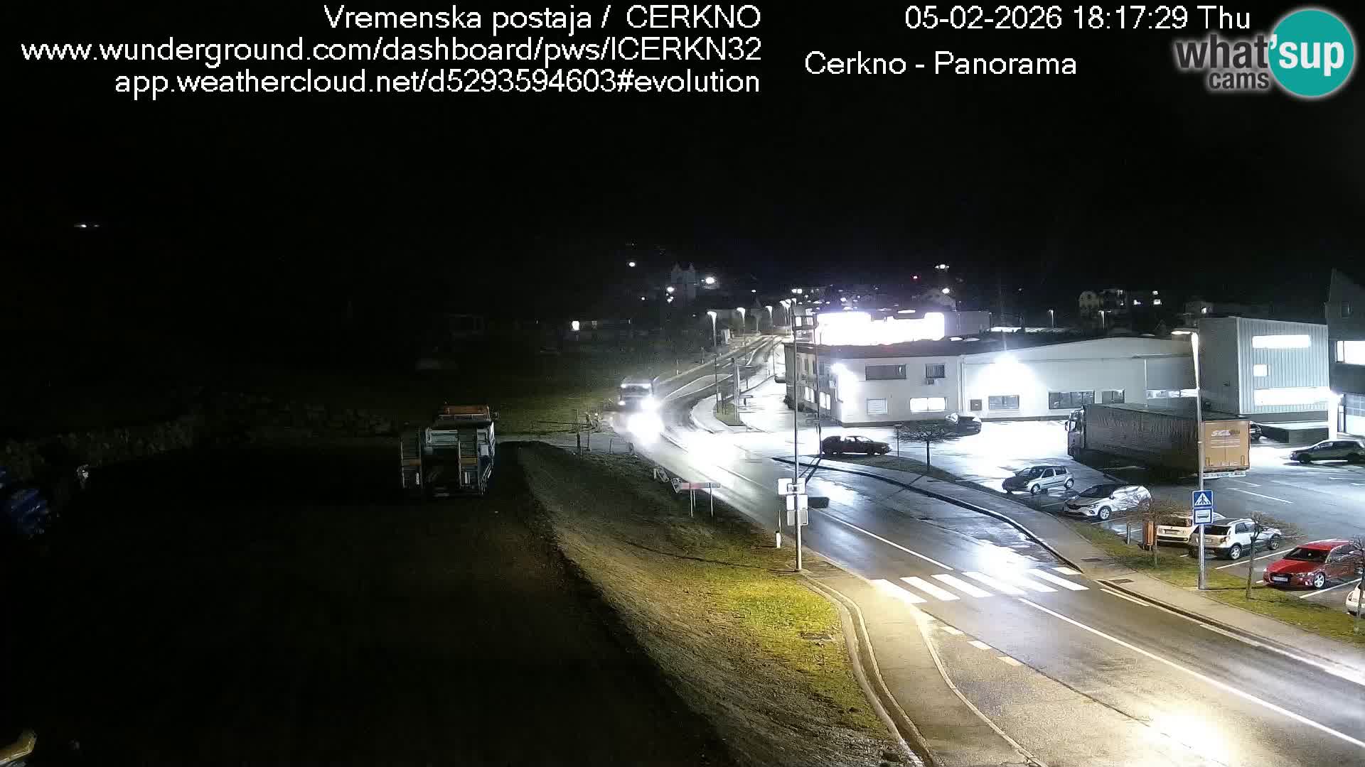 Webcam en direct – Entrée de la ville de Cerkno