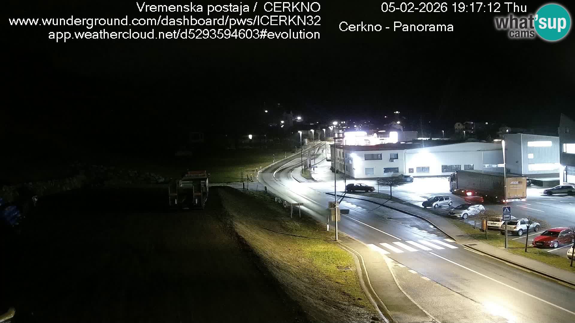 Cerkno city entrance Live Webcam