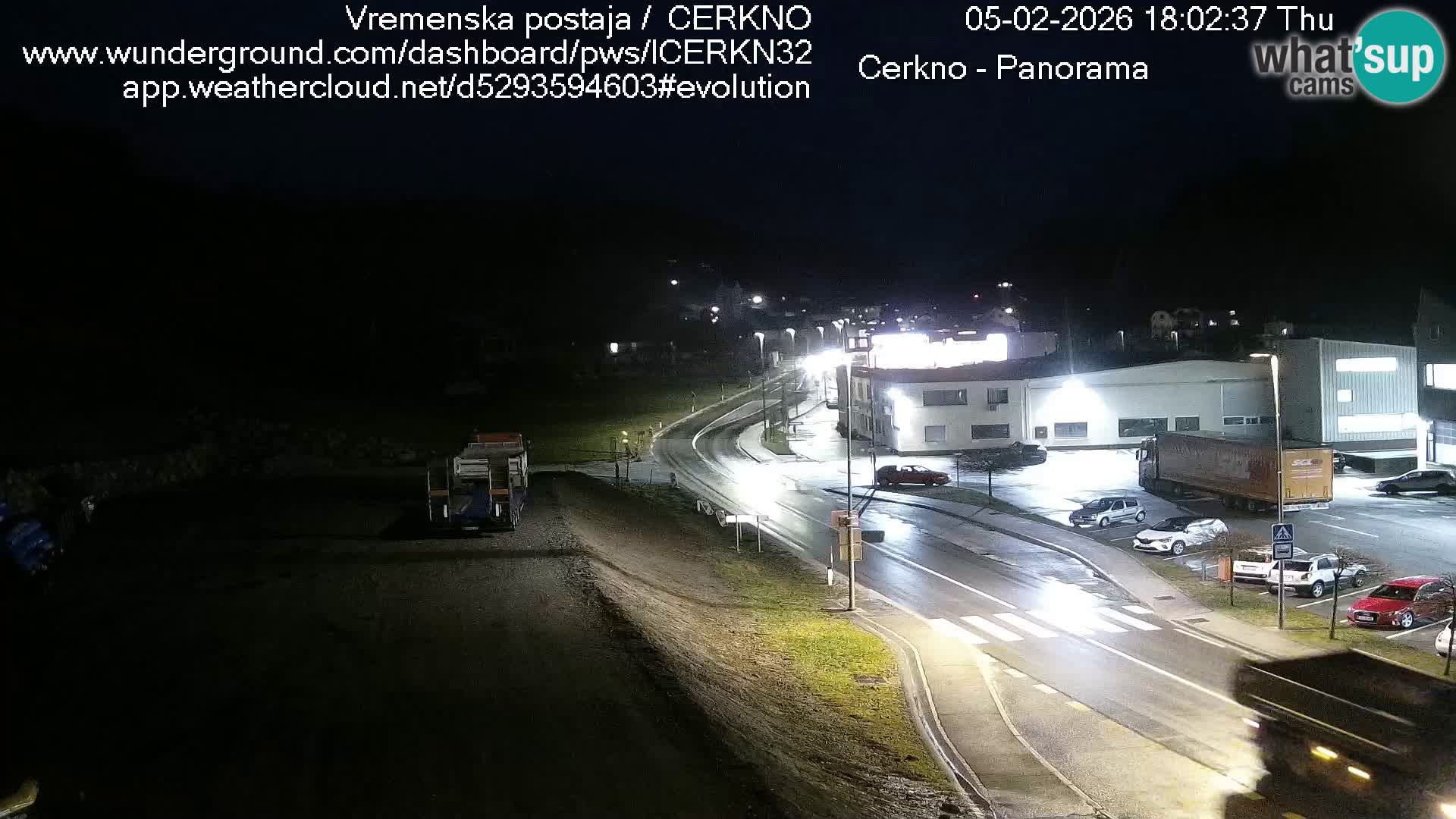 Cerkno city entrance Live Webcam