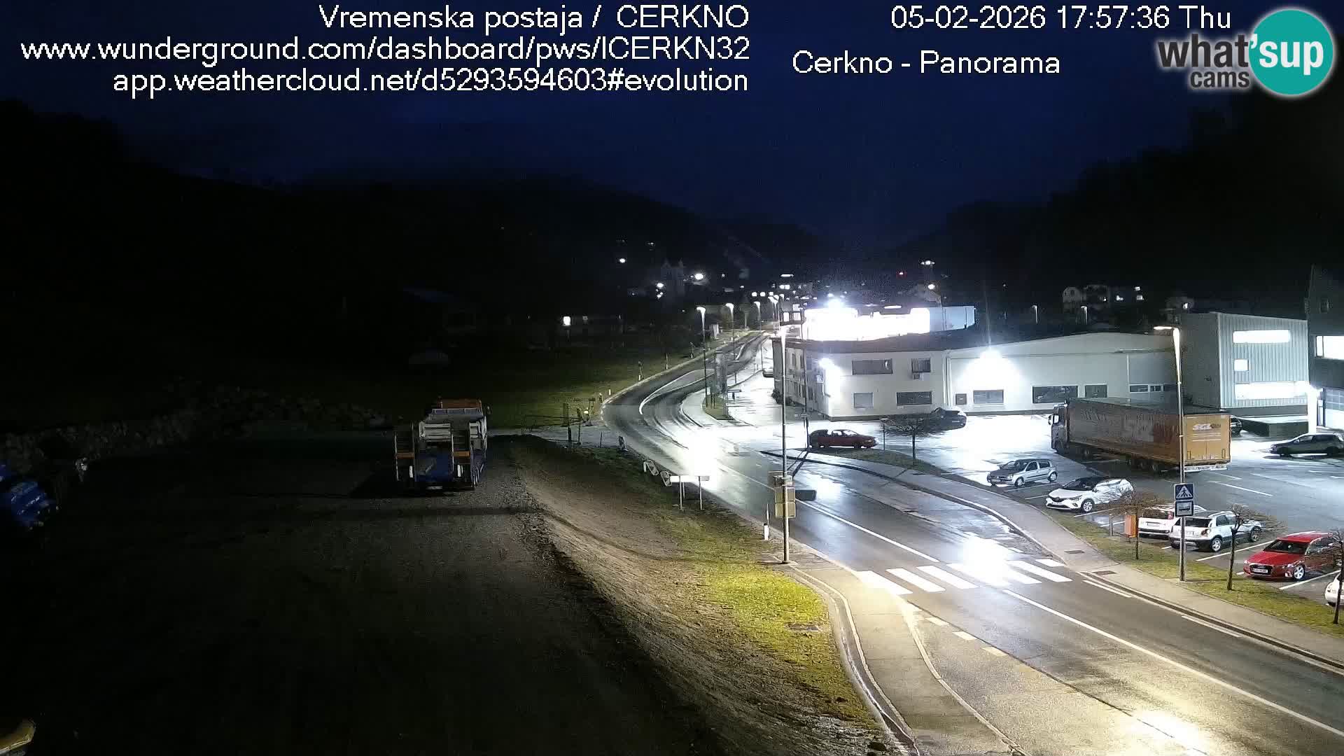 Webcam en direct – Entrée de la ville de Cerkno