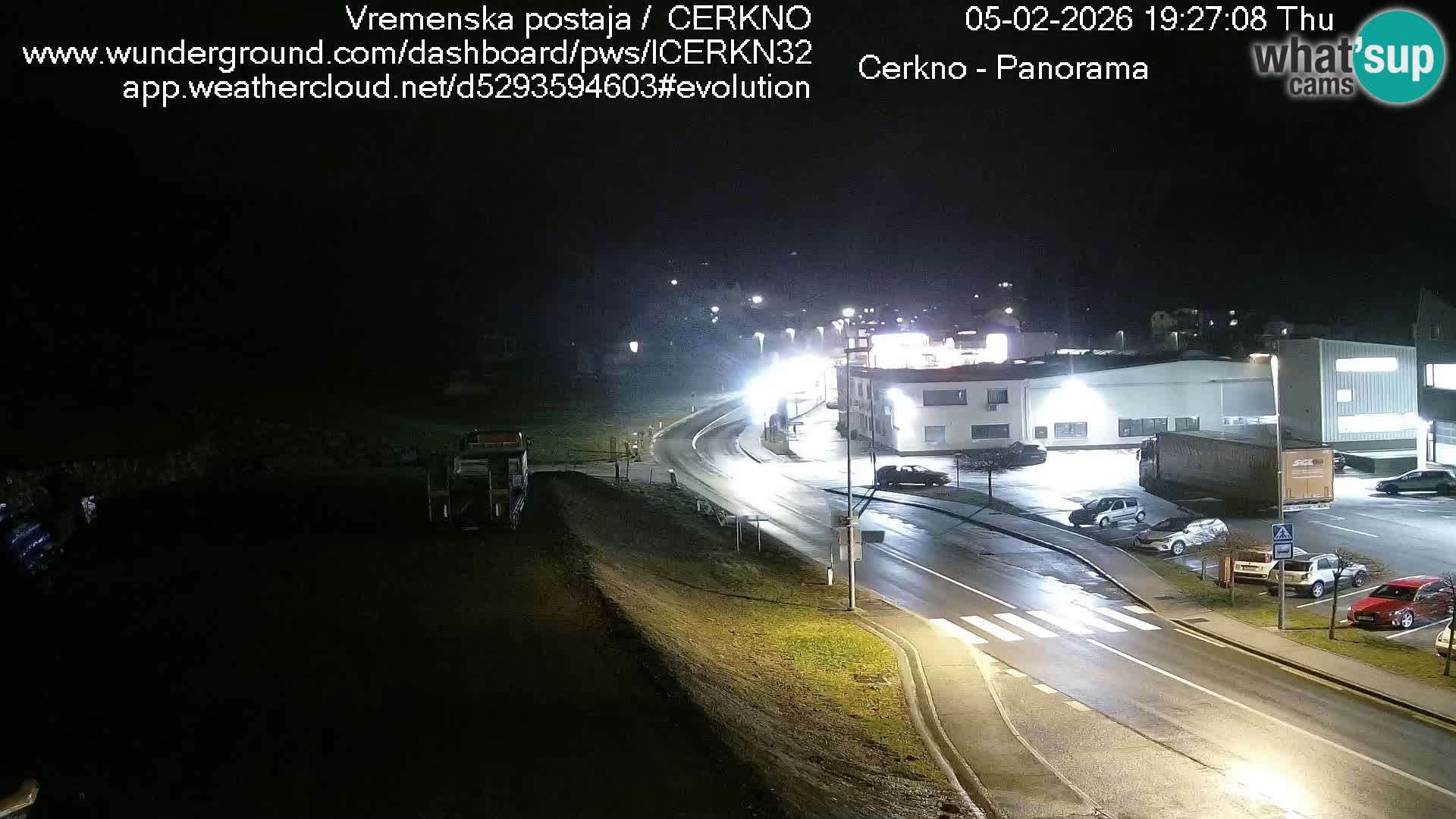 Webcam en direct – Entrée de la ville de Cerkno