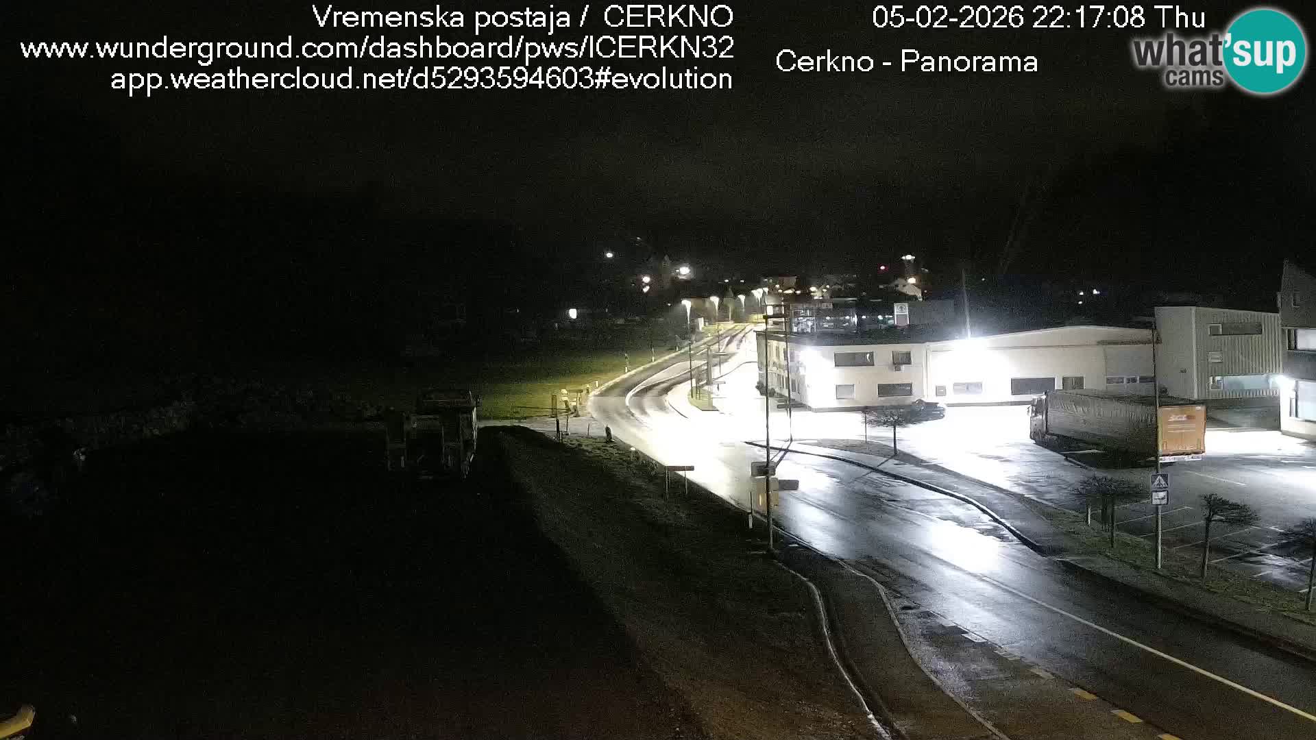 Webcam en direct – Entrée de la ville de Cerkno