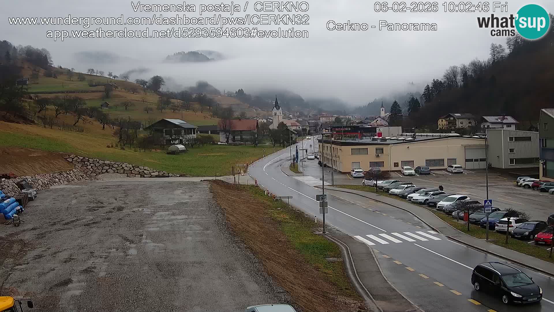 Webcam en direct – Entrée de la ville de Cerkno