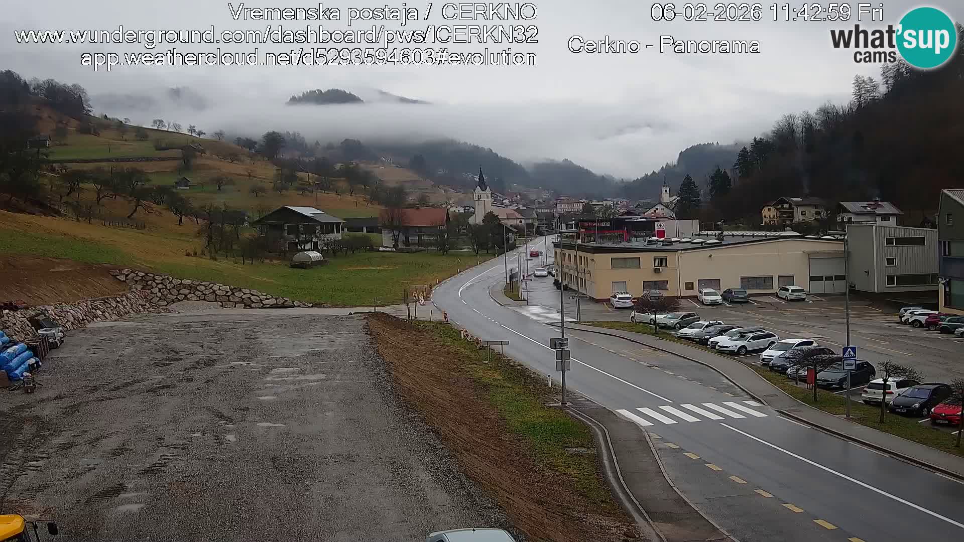Cerkno entrada a la ciudad Webcam en vivo