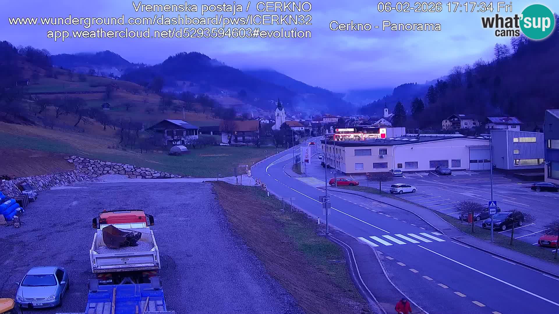 Cerkno city entrance Live Webcam