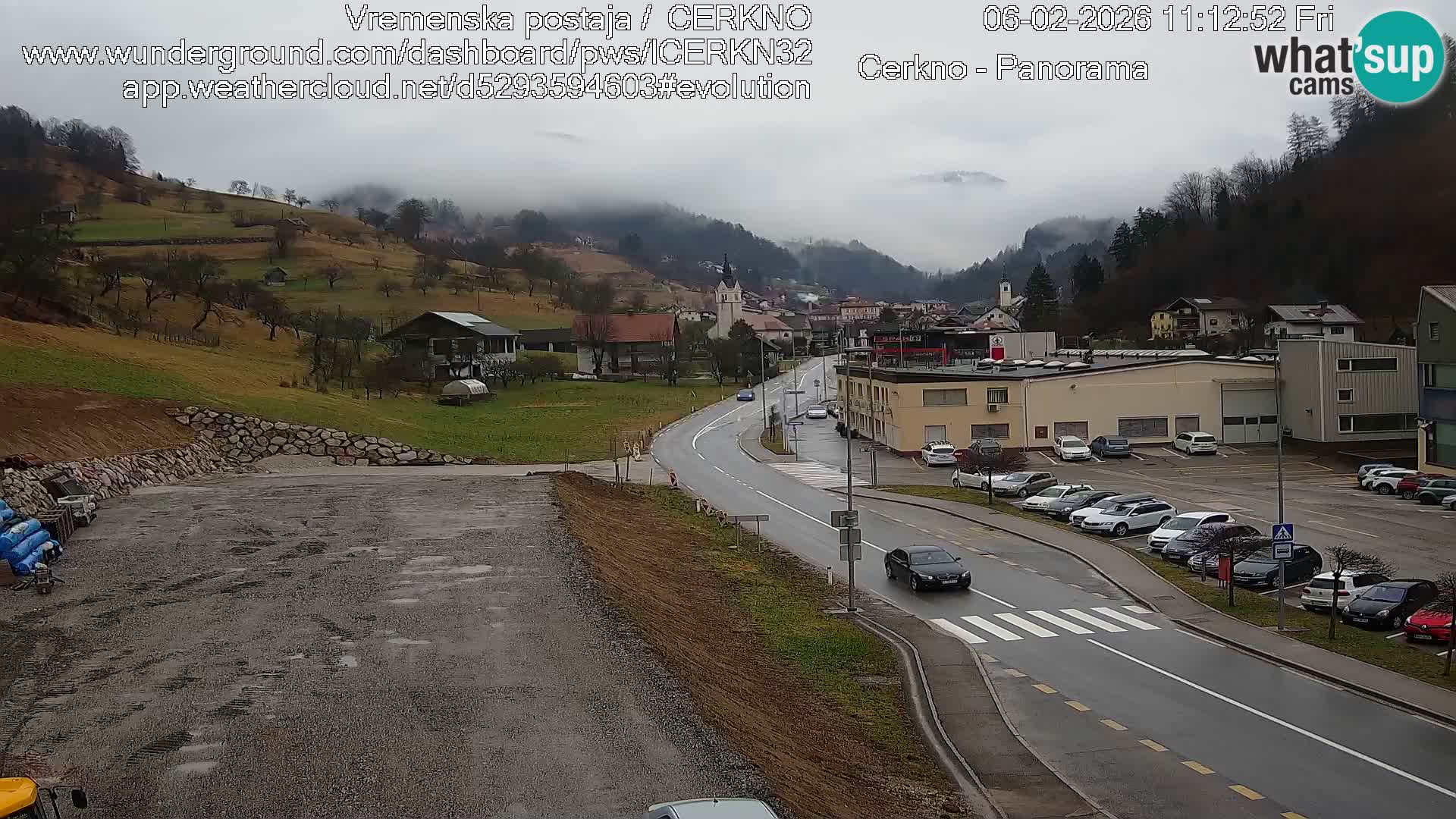 Cerkno city entrance Live Webcam