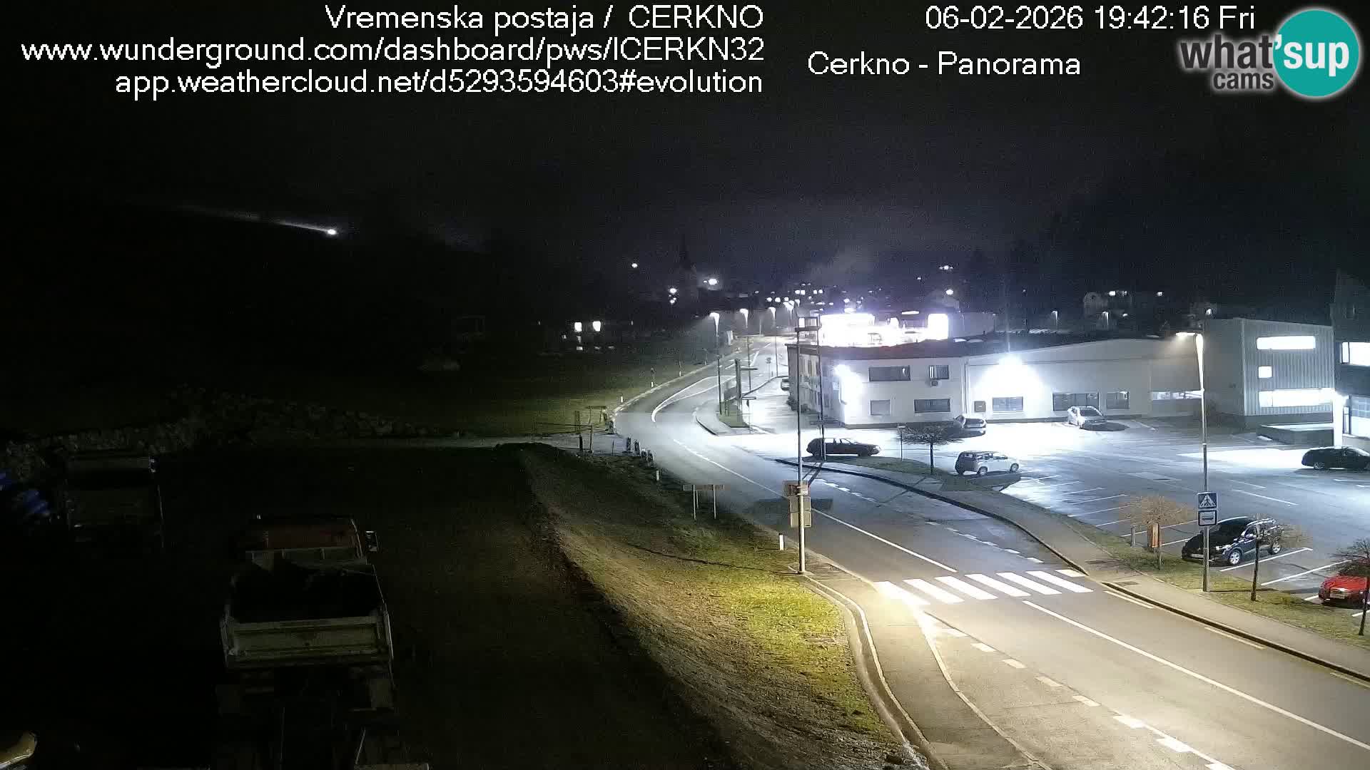 Cerkno entrada a la ciudad Webcam en vivo