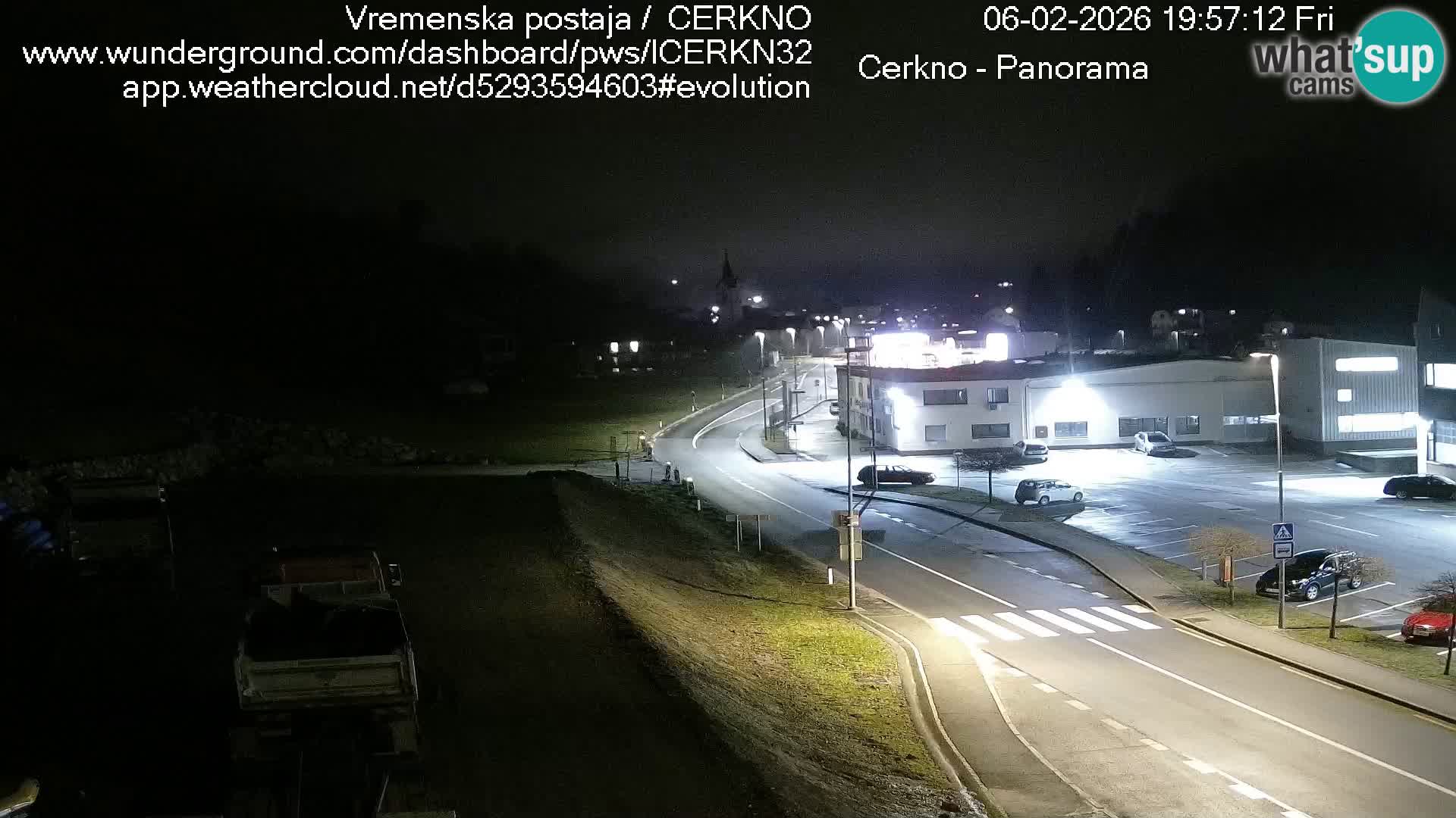 Cerkno city entrance Live Webcam