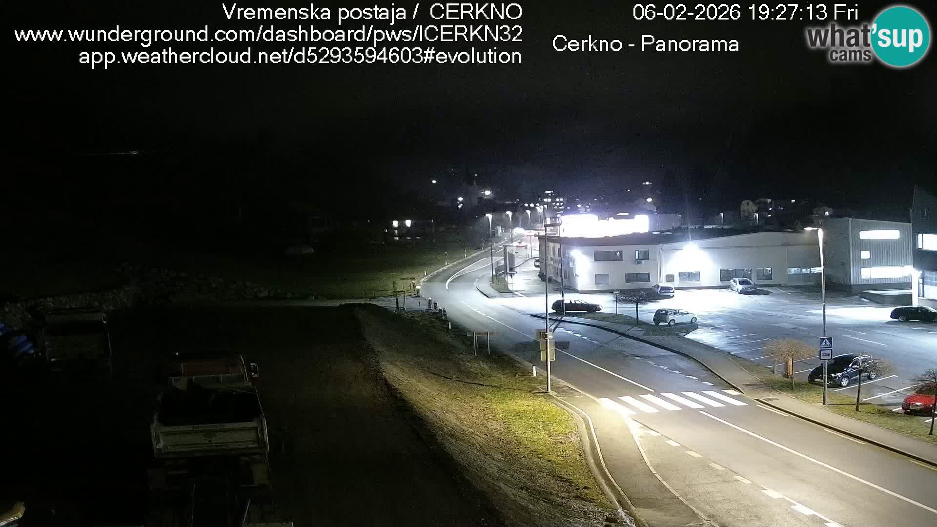 Cerkno city entrance Live Webcam