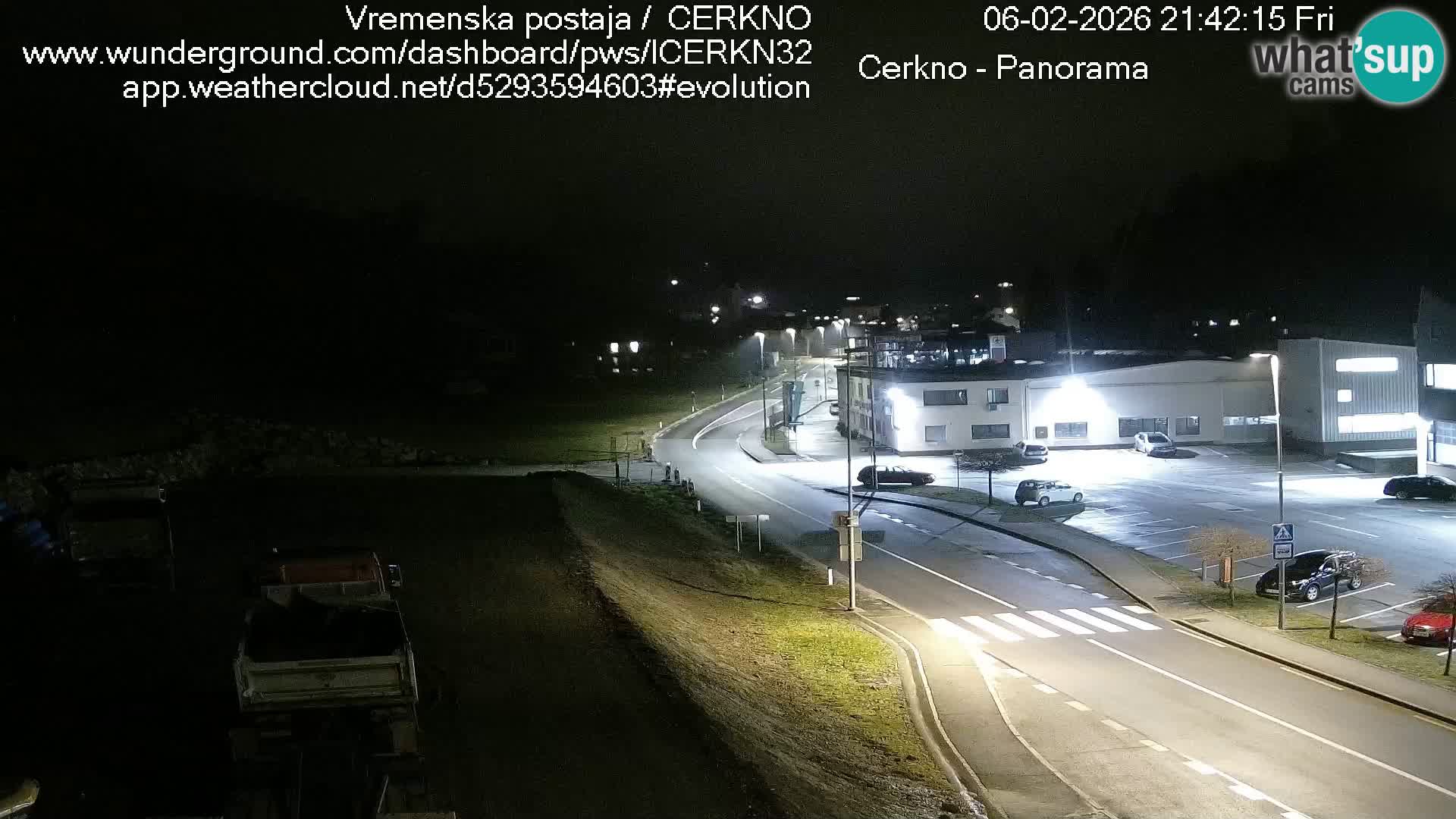 Cerkno city entrance Live Webcam