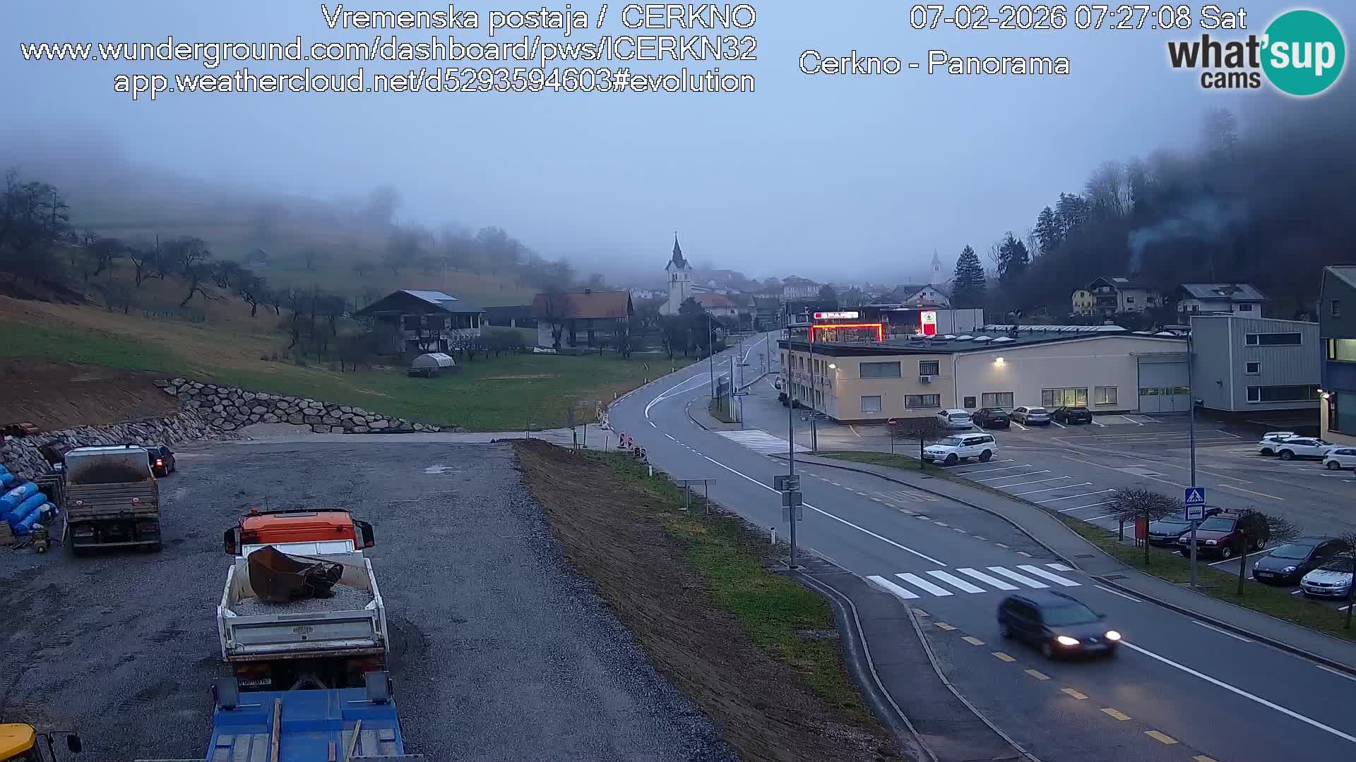 Cerkno city entrance Live Webcam