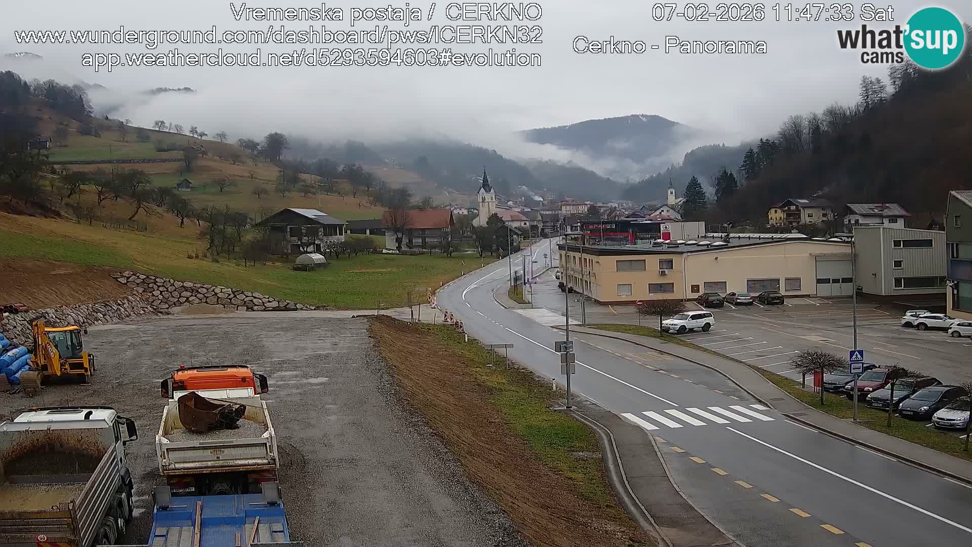 Cerkno entrada a la ciudad Webcam en vivo