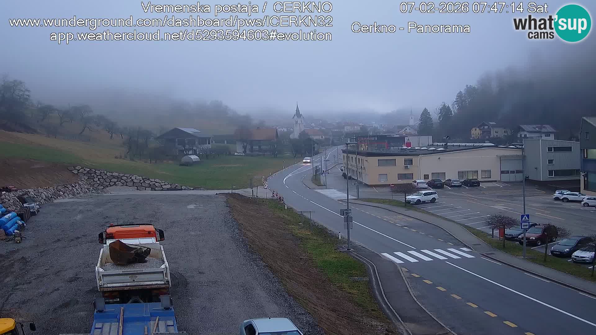 Cerkno city entrance Live Webcam