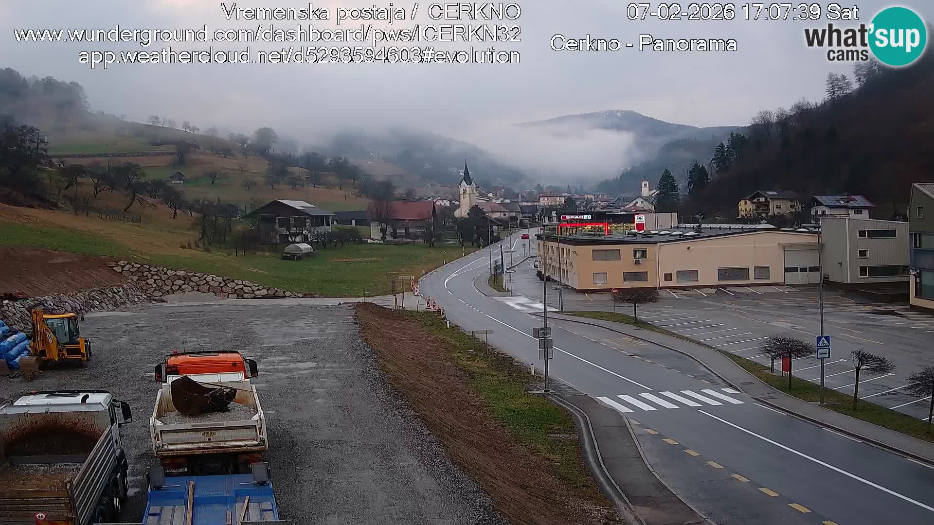 Cerkno city entrance Live Webcam