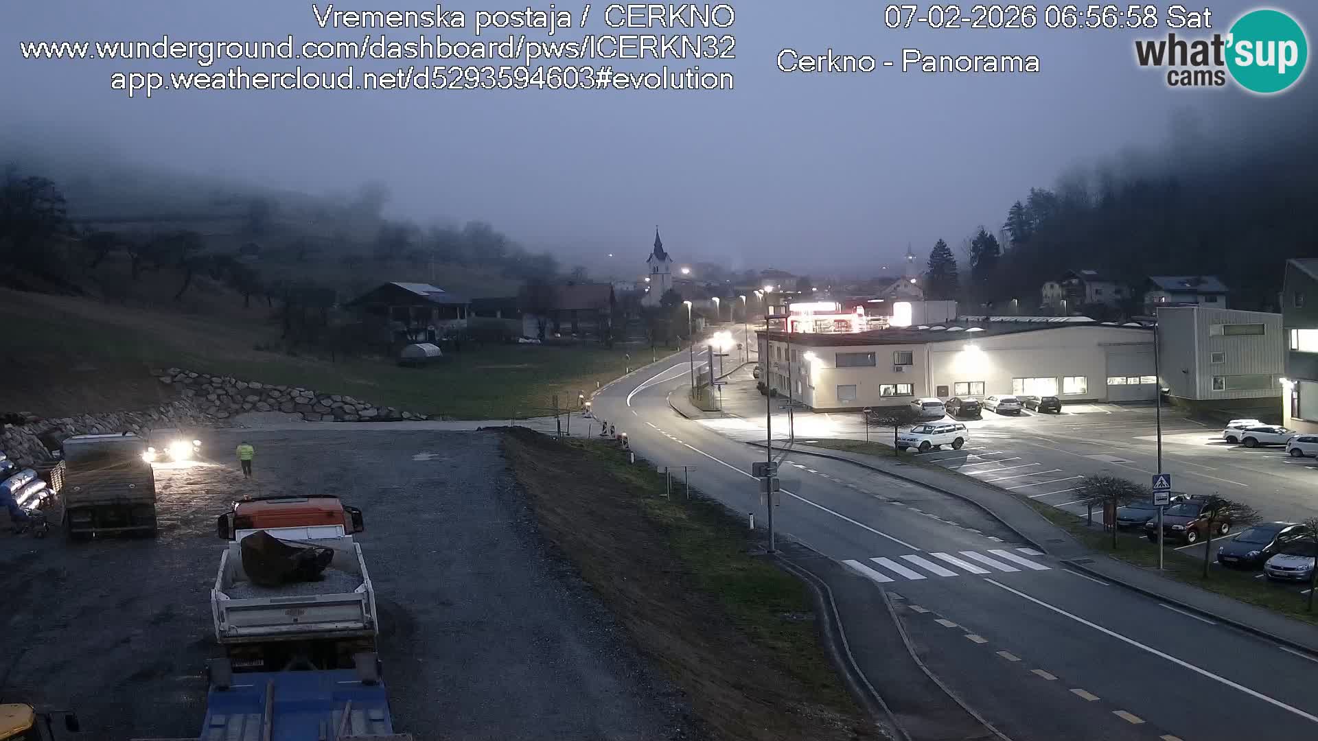 Webcam en direct – Entrée de la ville de Cerkno
