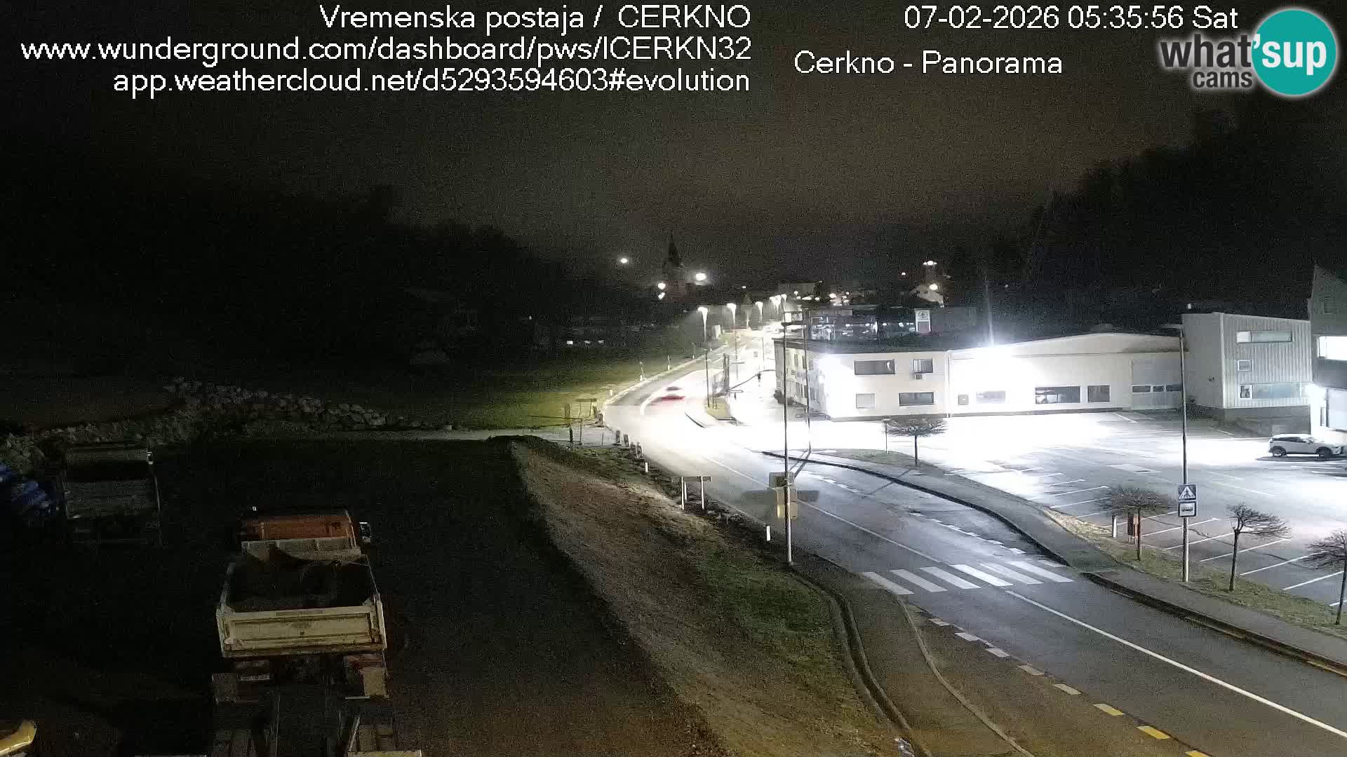 Webcam en direct – Entrée de la ville de Cerkno