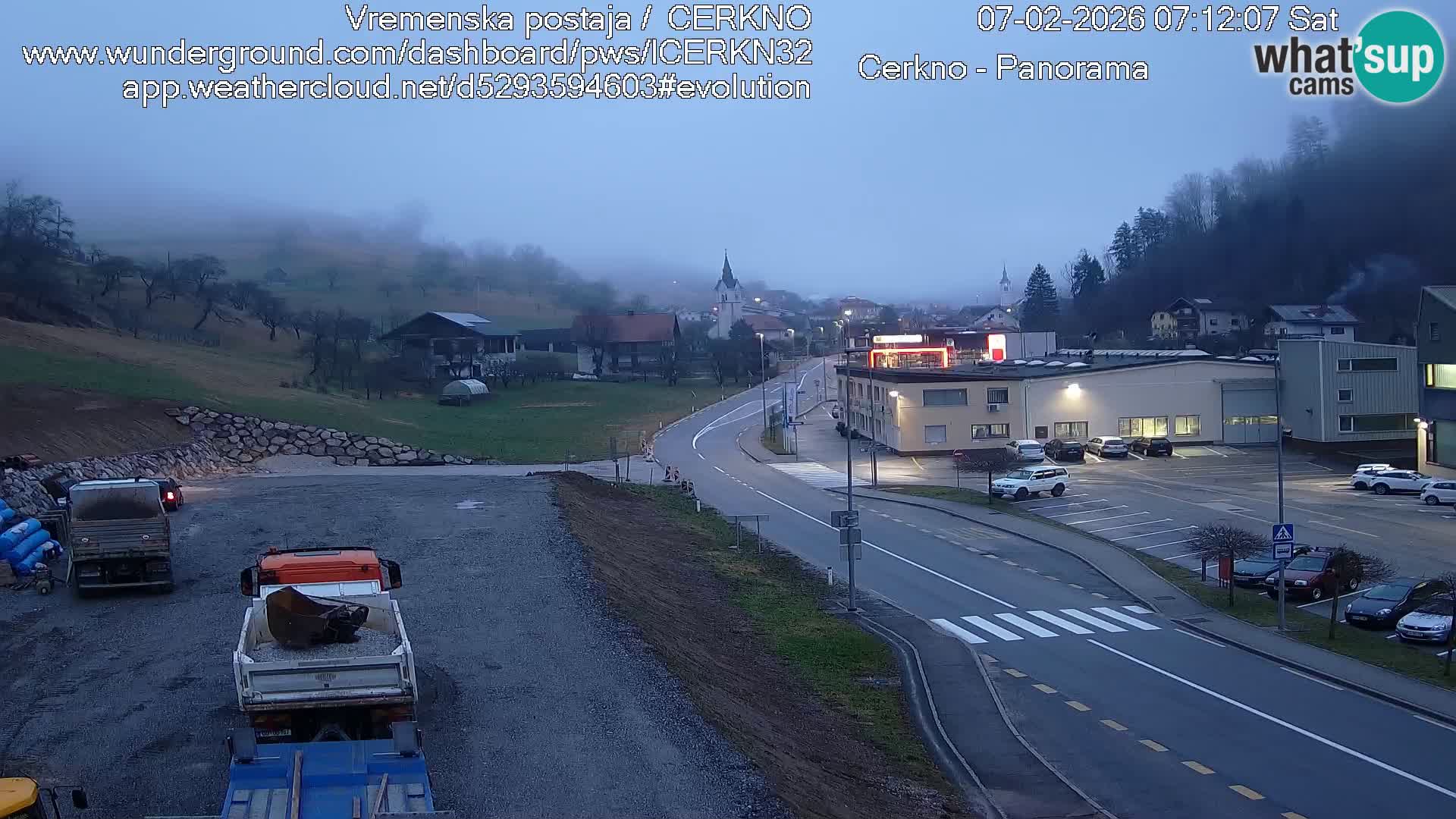 Cerkno city entrance Live Webcam